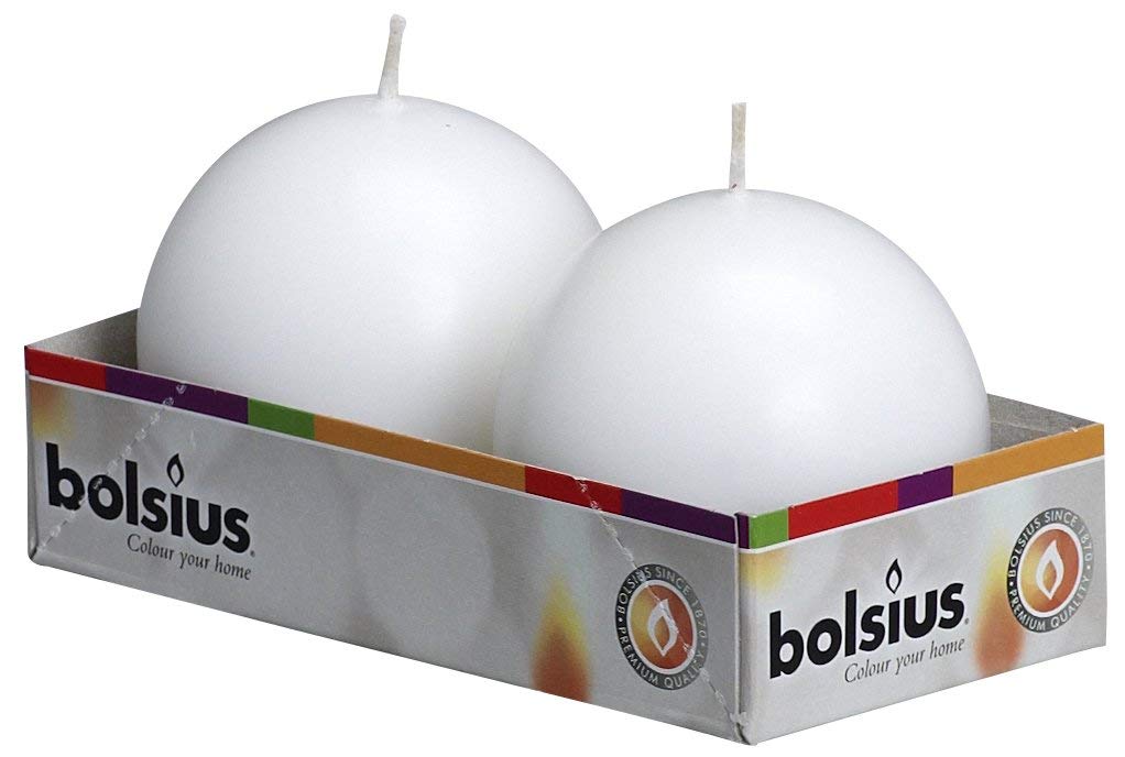 BOLSIUS Tray of Ball Candles - 16 Long Burning Hours Candle Set - 2.75 inch Dripless Candle - Perfect for Wedding Candles, Parties and Special Occasions  - Good