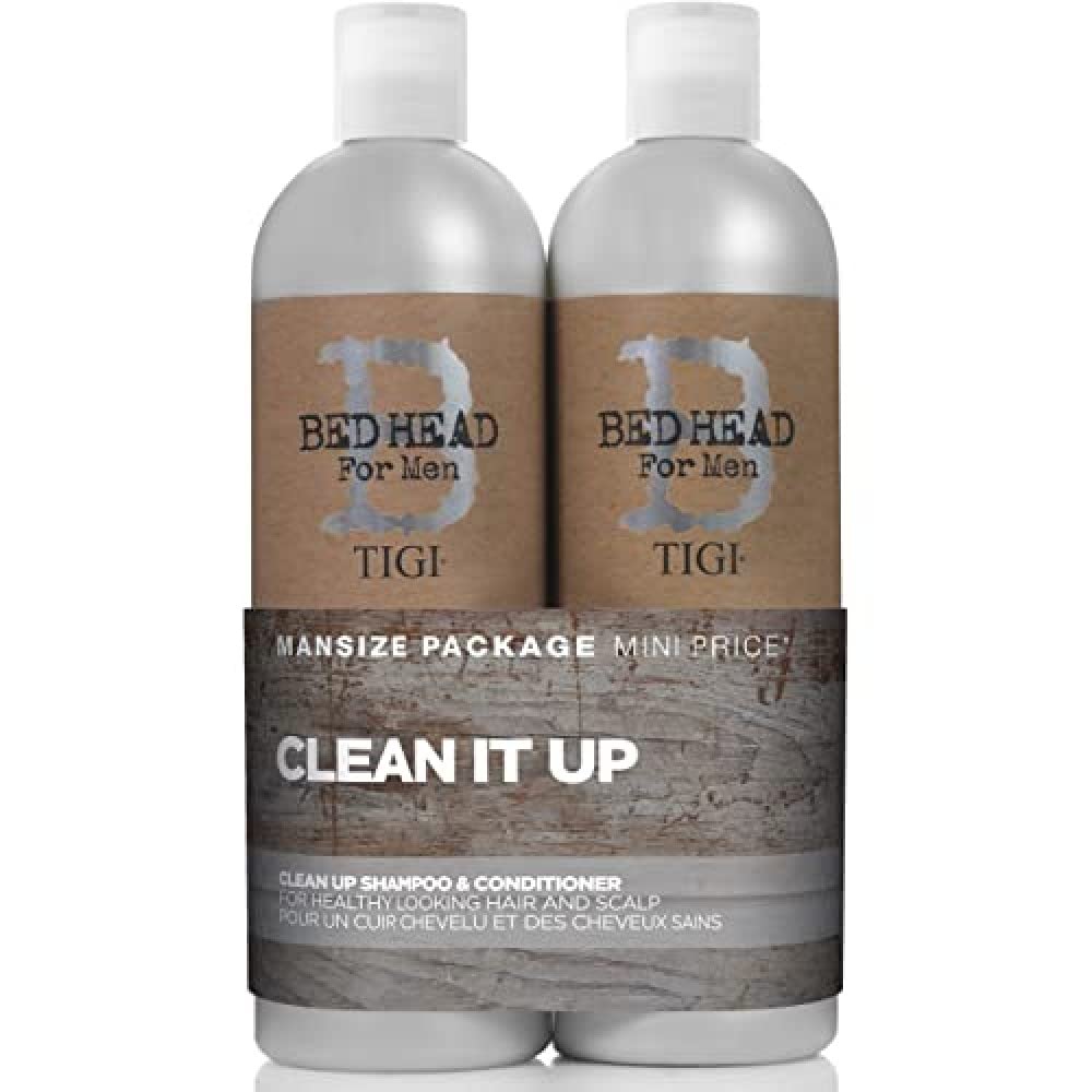Tigi Bed Head B for Men Clean Up Kit By for Men - 2 Pc Kit 25.36 Oz Shampoo, 25.36 Oz Conditioner, 2count