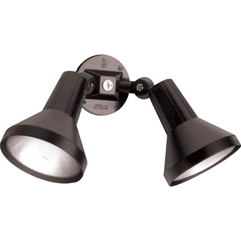 Nuvo Lighting SF77/701 Two Light Outdoor Flood Light with Adjustable Swivel, Black Finish  - Very Good