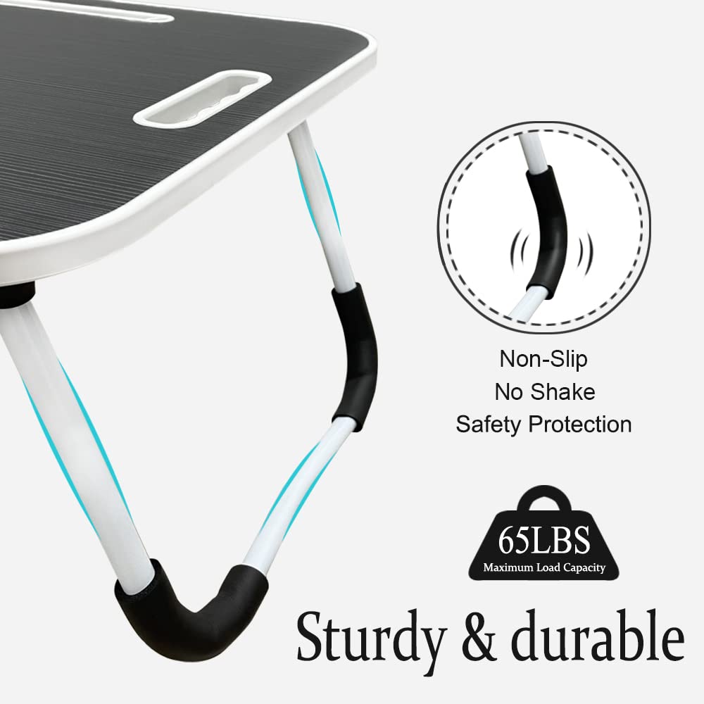 Lap Desk for Laptop Portable Bed Table Whit Cup Holder, Tablet Slot, Anti-Slip and Folding Function  - Like New