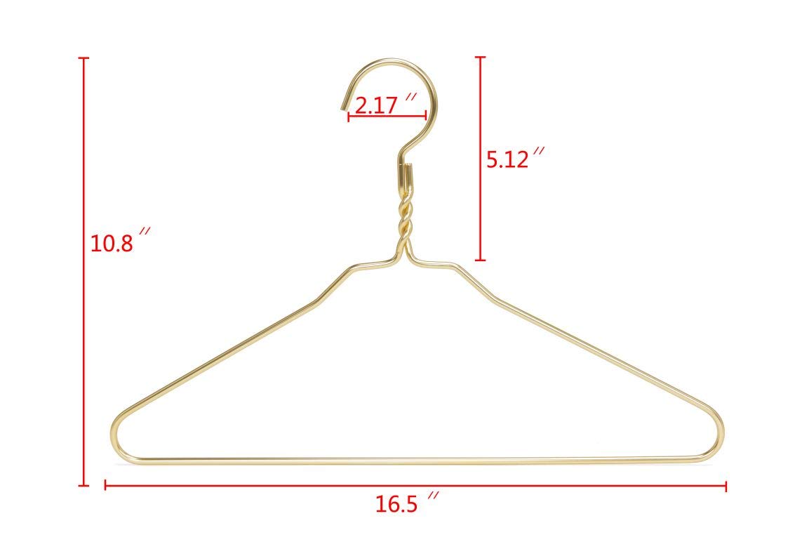 Beautiful Gold Aluminum Metal Suit Hangers Heavy Duty Coat Hangers  - Like New