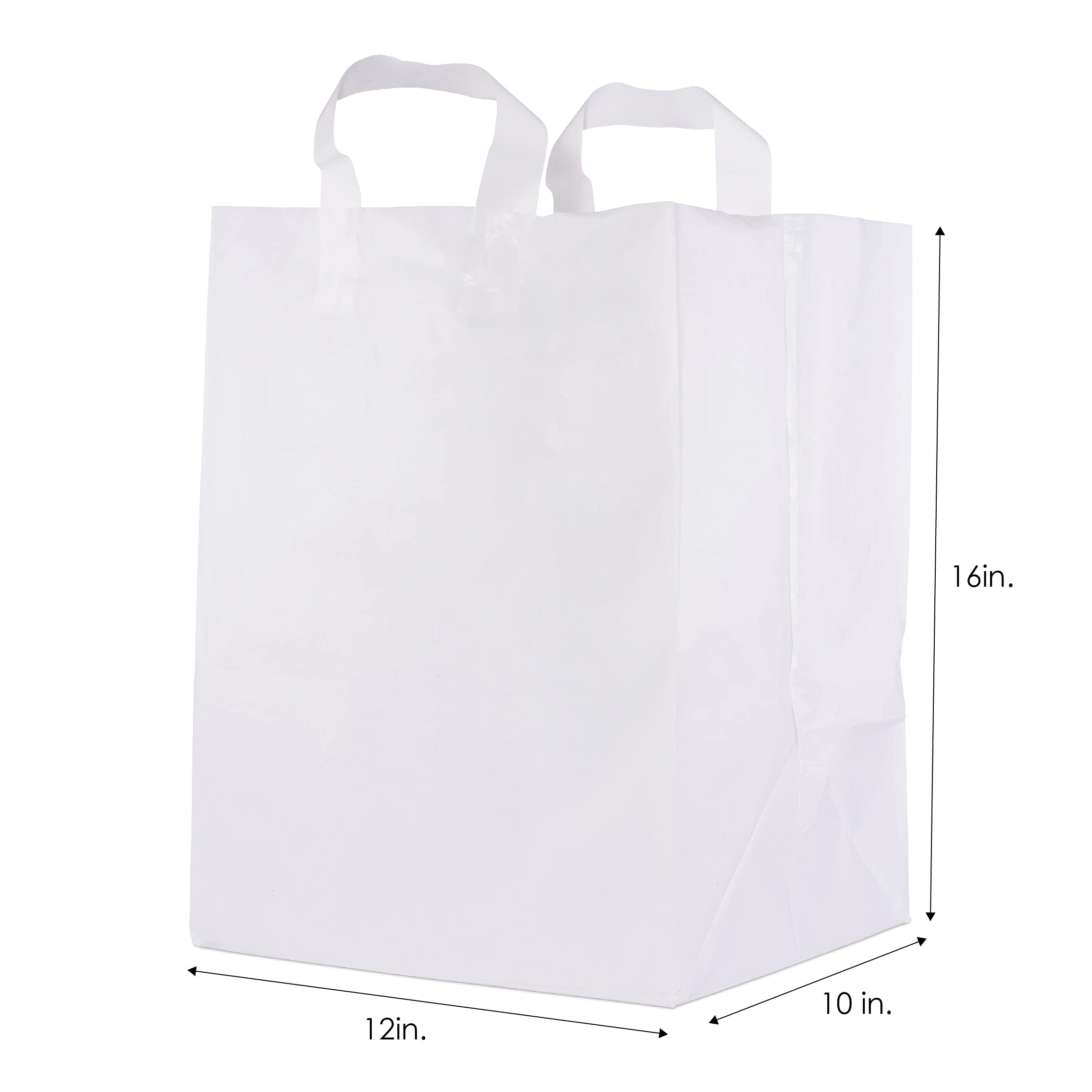 Prime Line Packaging Take Out Plastic Shopping Bags With Handles  - Like New