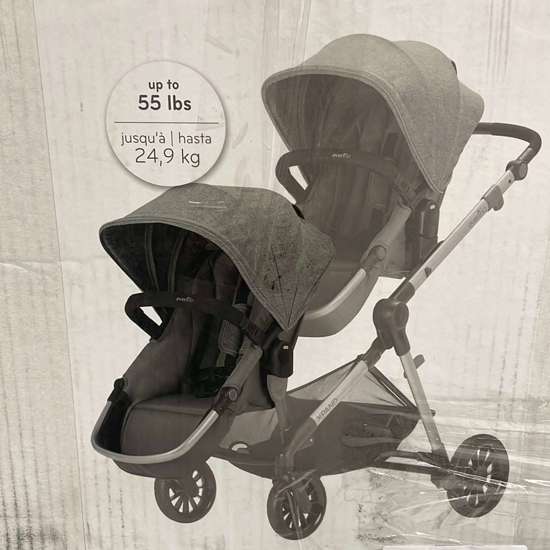 evenflo pivot xpand folding Evenflo Pivot Xpand Second Seat Grey