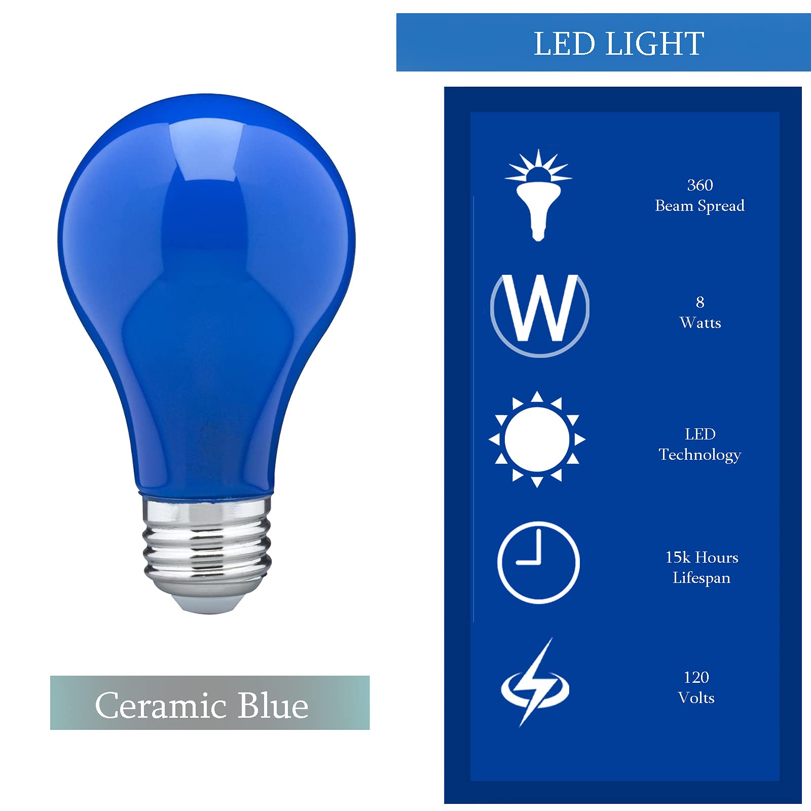 DYSMIO A19 LED Colored Light Bulbs  - Like New