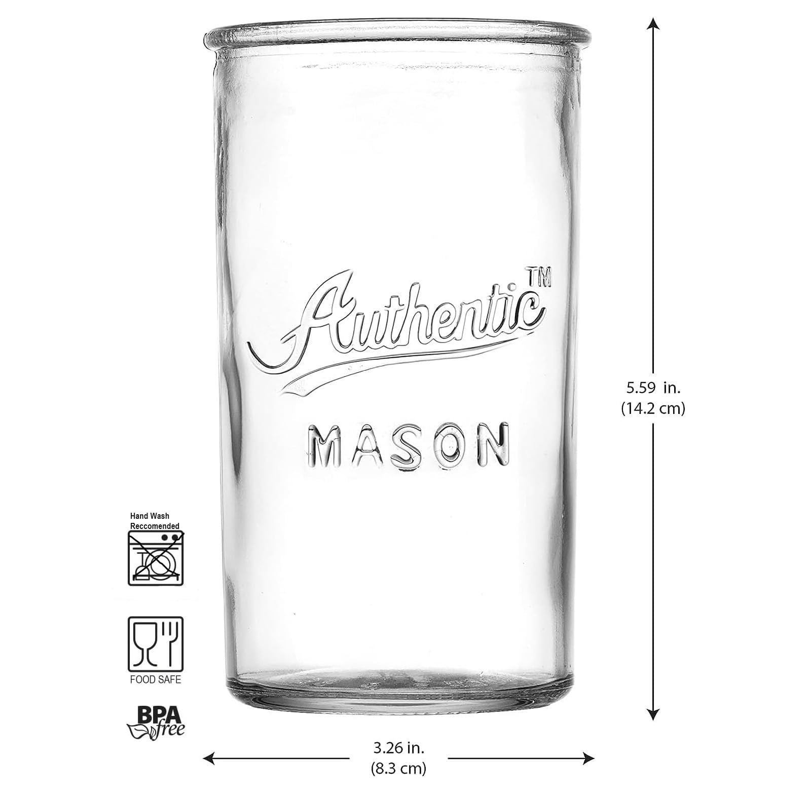 Glaver's Drinking Glasses, Vintage Italian Style – Genuine Artisan-Made for, Refreshing Drinks, Beverages, Cocktails. Dishwasher Safe  - Like New