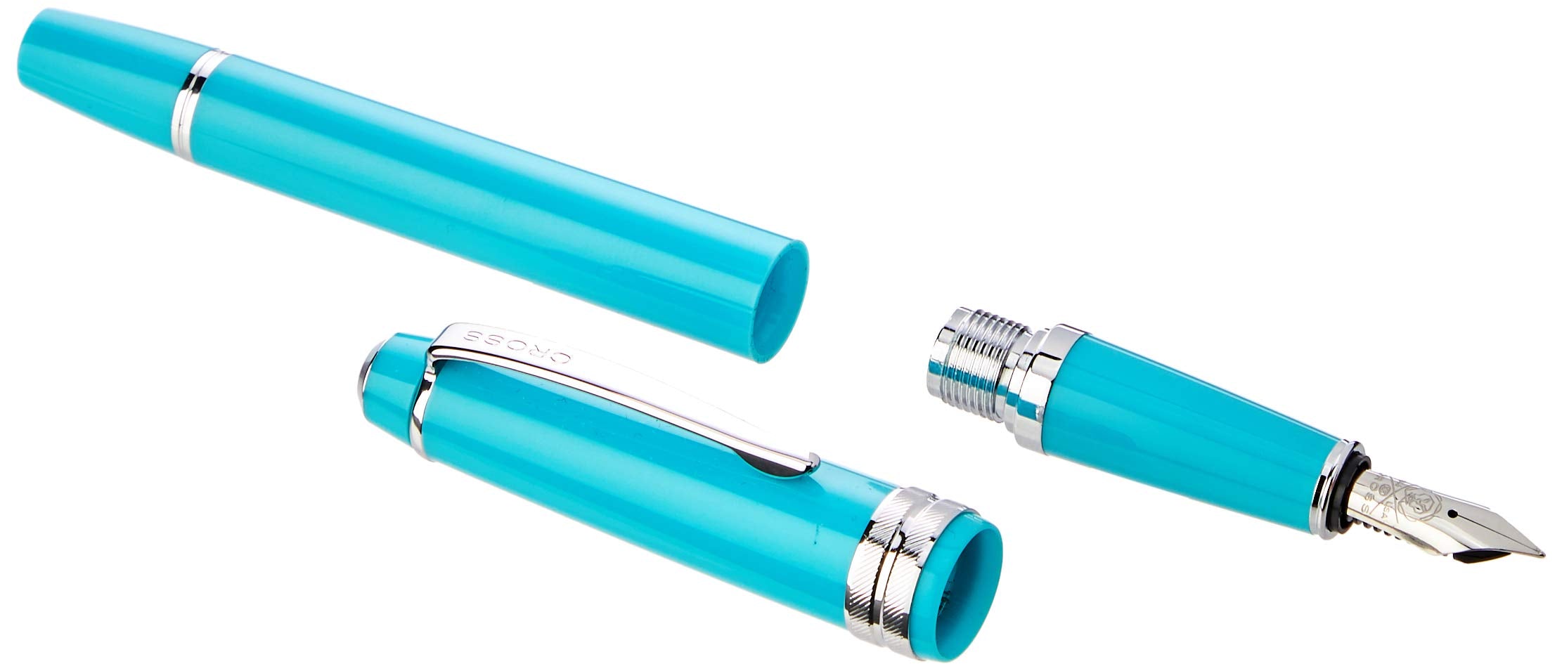 CROSS Bailey Light Polished Resin Refillable Fountain Pen, Extra-Fine Nib, Includes Premium Gift Box - Teal  - Like New