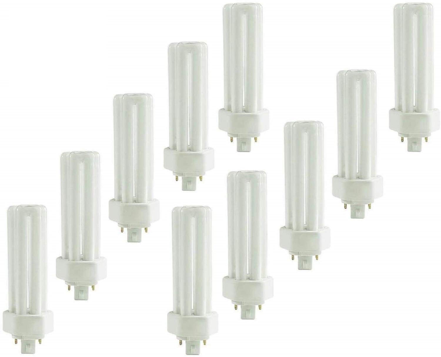 Circle (10 Pack) PLT-42W 841, 4 Pin GX24Q-4, 42 Watt Triple Tube, Compact Fluorescent Light Bulb  - Acceptable