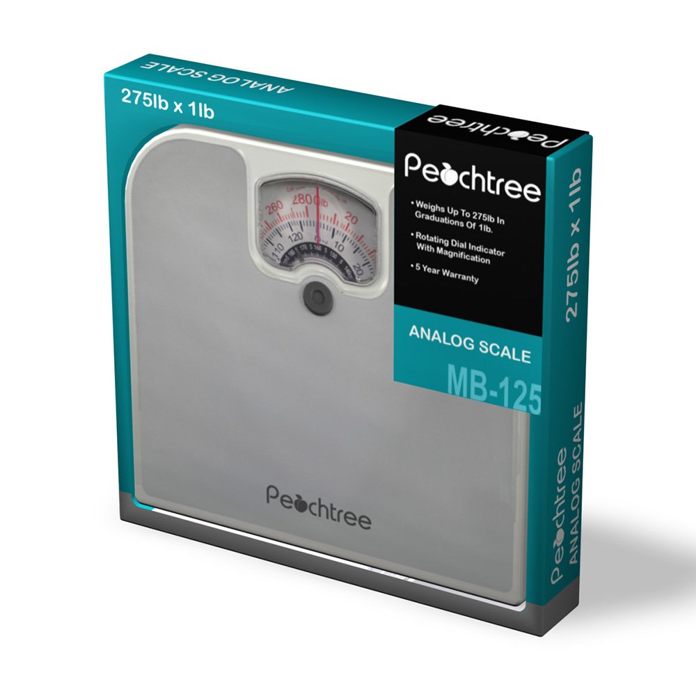 Peachtree MB-125 Mechanical Bathroom Scale, 275-Pound Capacity, Grey  - Like New