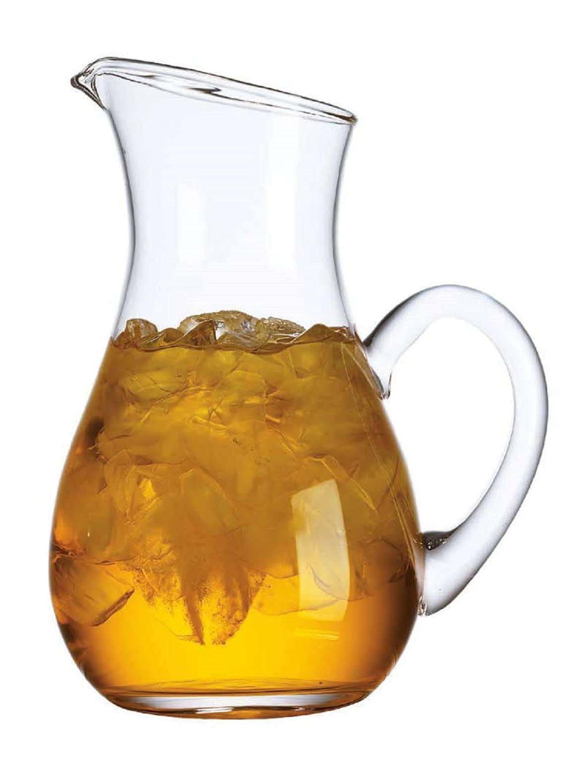 Glass Water Pitcher with Spout � Elegant Serving Carafe for Water, Juice, Sangria, Lemonade, and Cocktails � Crystal-Clear Glass Beverage Pitcher.  - Acceptable