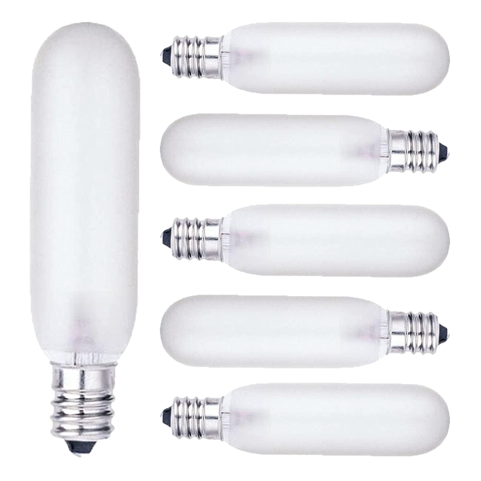 DYSMIO T6 Tubular Candelabra Base - E12 Frosted Dimmable Incandescent Light Bulb - Pack of 6  - Like New