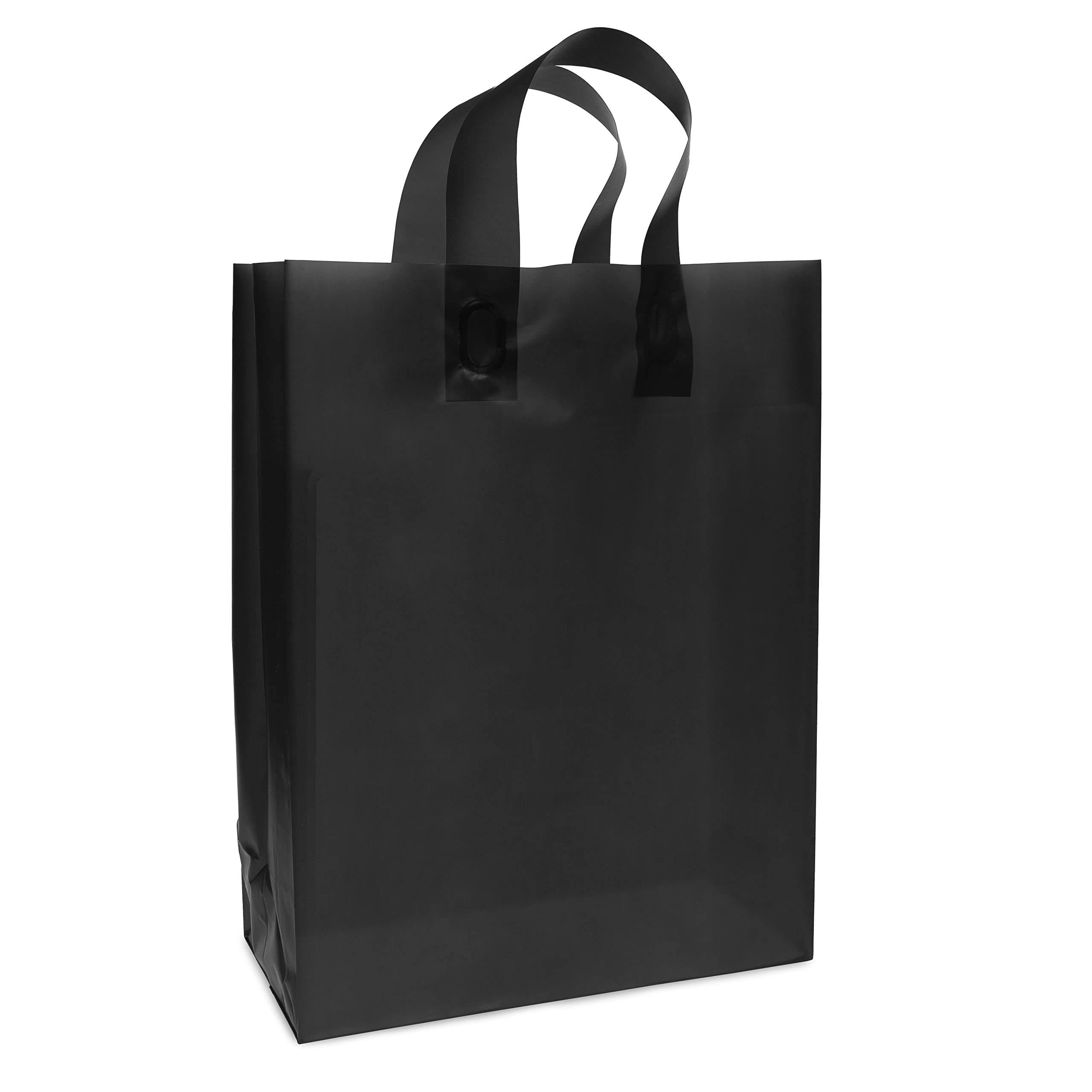 Prime Line Packaging PSB Frosted Black Shopping Merchandise Bags