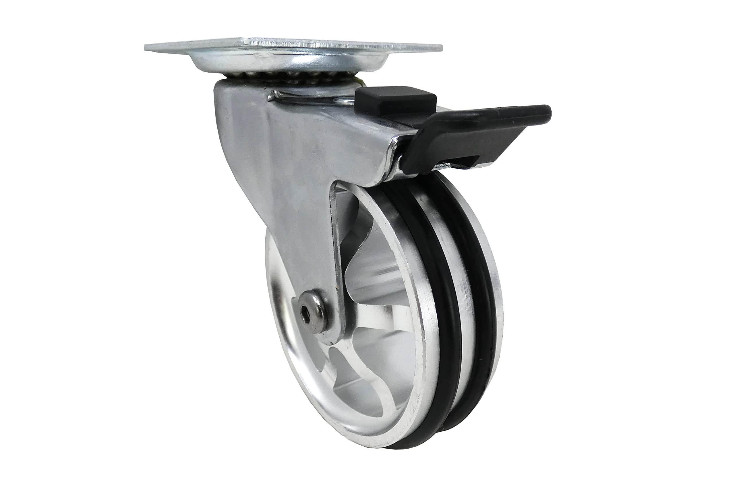 Headbourne 8295E Designer Casters 3 inch Machined Aluminum Mag Designer Caster, 4 Pack  - Acceptable