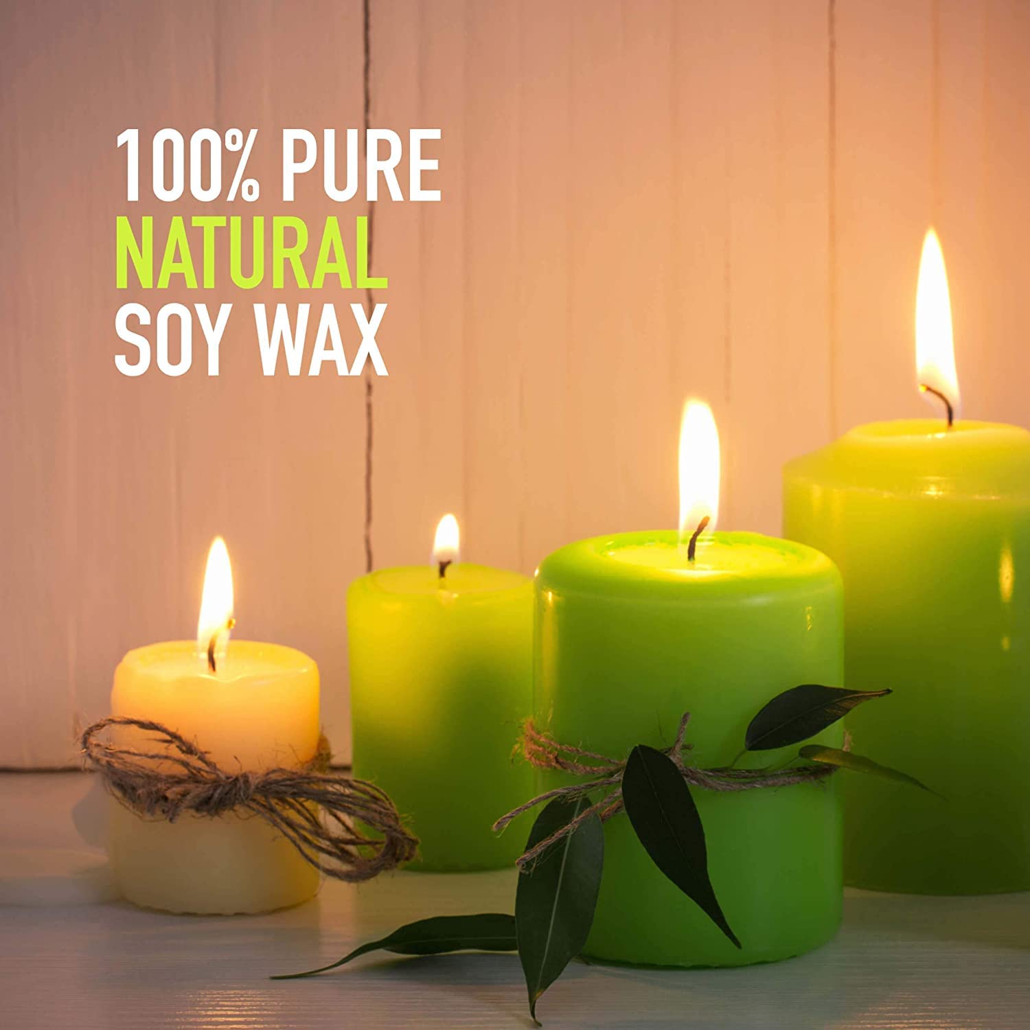 Oraganix Natural Soy Wax DIY Candle Making Kit and Candle Making Supplies - Premium Soy Candle Wax, 100 6-Inch Pre-Waxed Candle Wicks, 2 Metal Centering Devices  - Like New