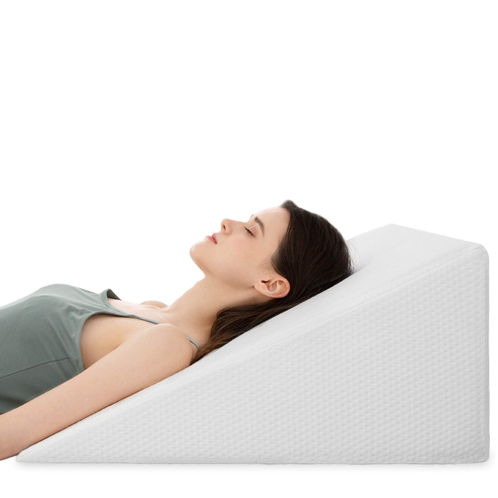 Therapeutic Wedge Pillow Foam Bed Wedge Pillow Reading Pillow Back Support Wedge Pillow - for Back and Legs Support  - Like New