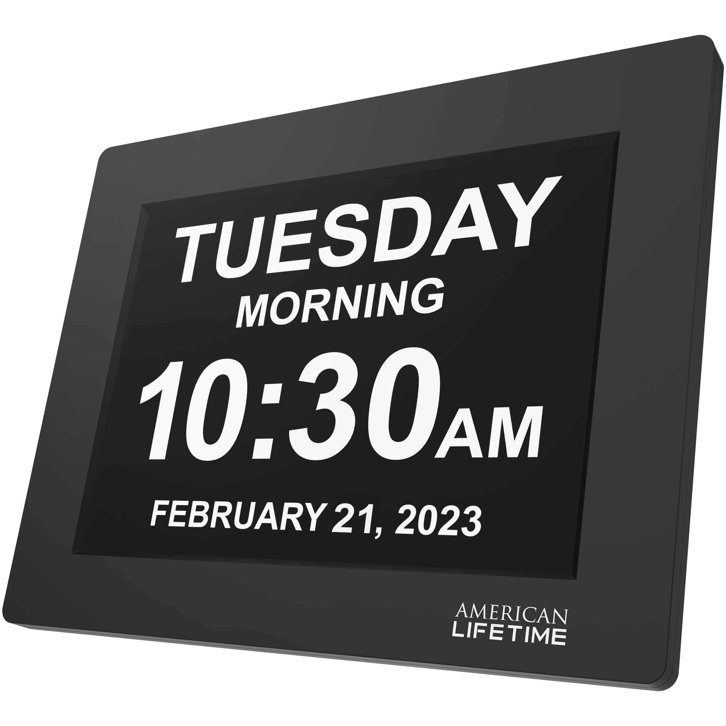 American Lifetime, Newest Version, Day Clock Extra Large Impaired Vision Digital Clock with Battery Backup and 5 Alarm Options  - Like New