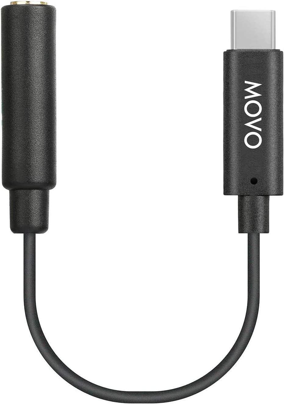 Movo UCMA-1 Female 3.5mm TRS Microphone Adapter Cable to USB Type-C Connector Dongle, Compatible with Samsung Galaxy, Pixel, Moto, HTC, iPad Pro Smartphones and Tablets  - Like New