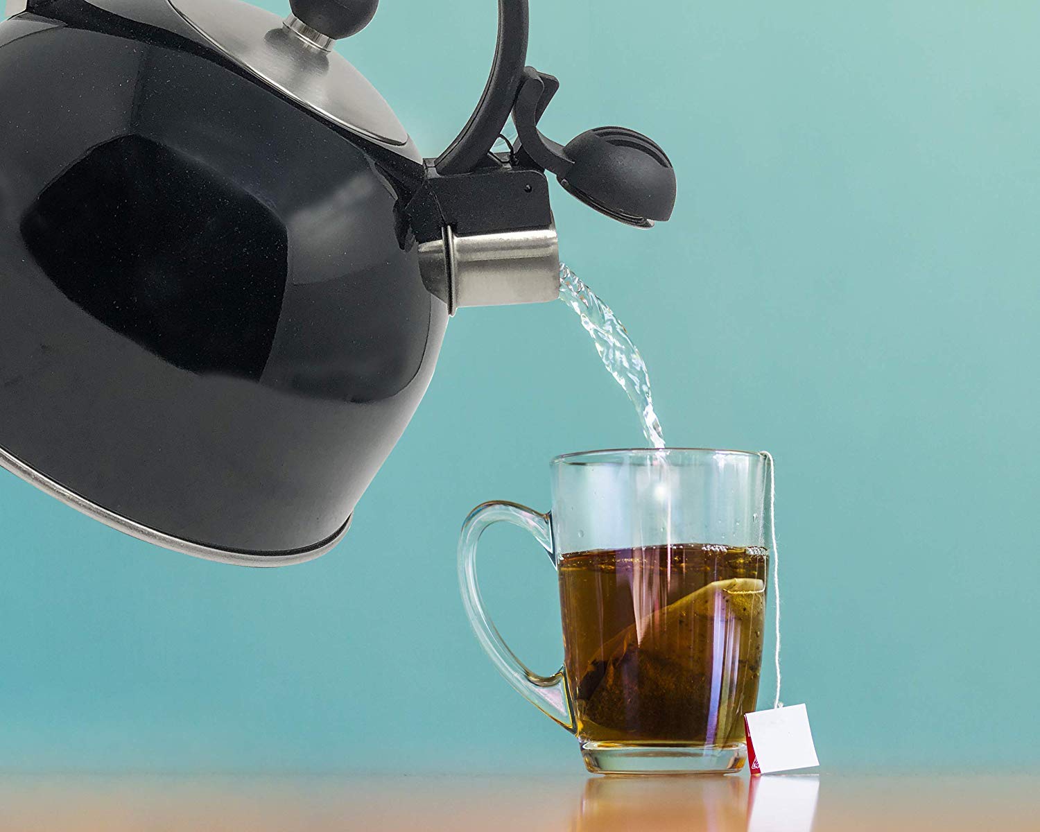 2.5 Liter Whistling Tea Kettle - Modern Stainless Steel Whistling Tea Pot for Stovetop with Cool Grip Ergonomic Handle  - Acceptable