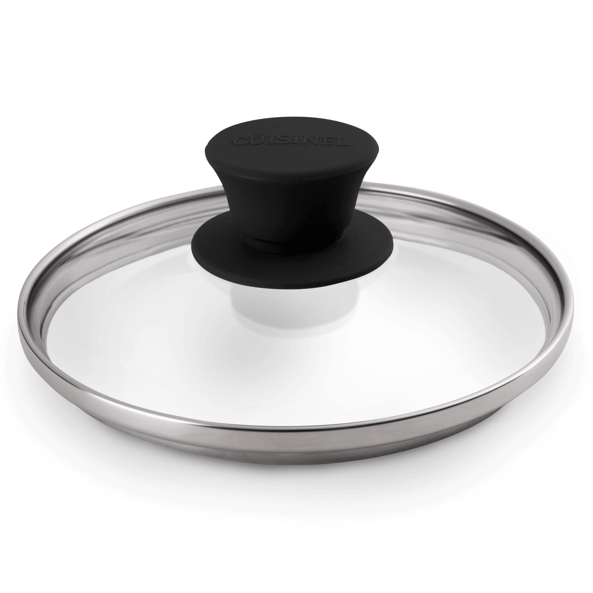 Cuisinel Cast Iron Skillet Glass Covers with Steam Vent Hole - Fits Lodge - Lids for All Universal Cookware  - Acceptable