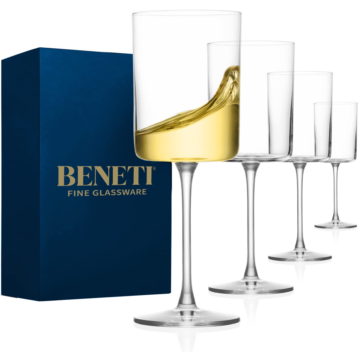 BENETI Square Wine Glasses  - Like New