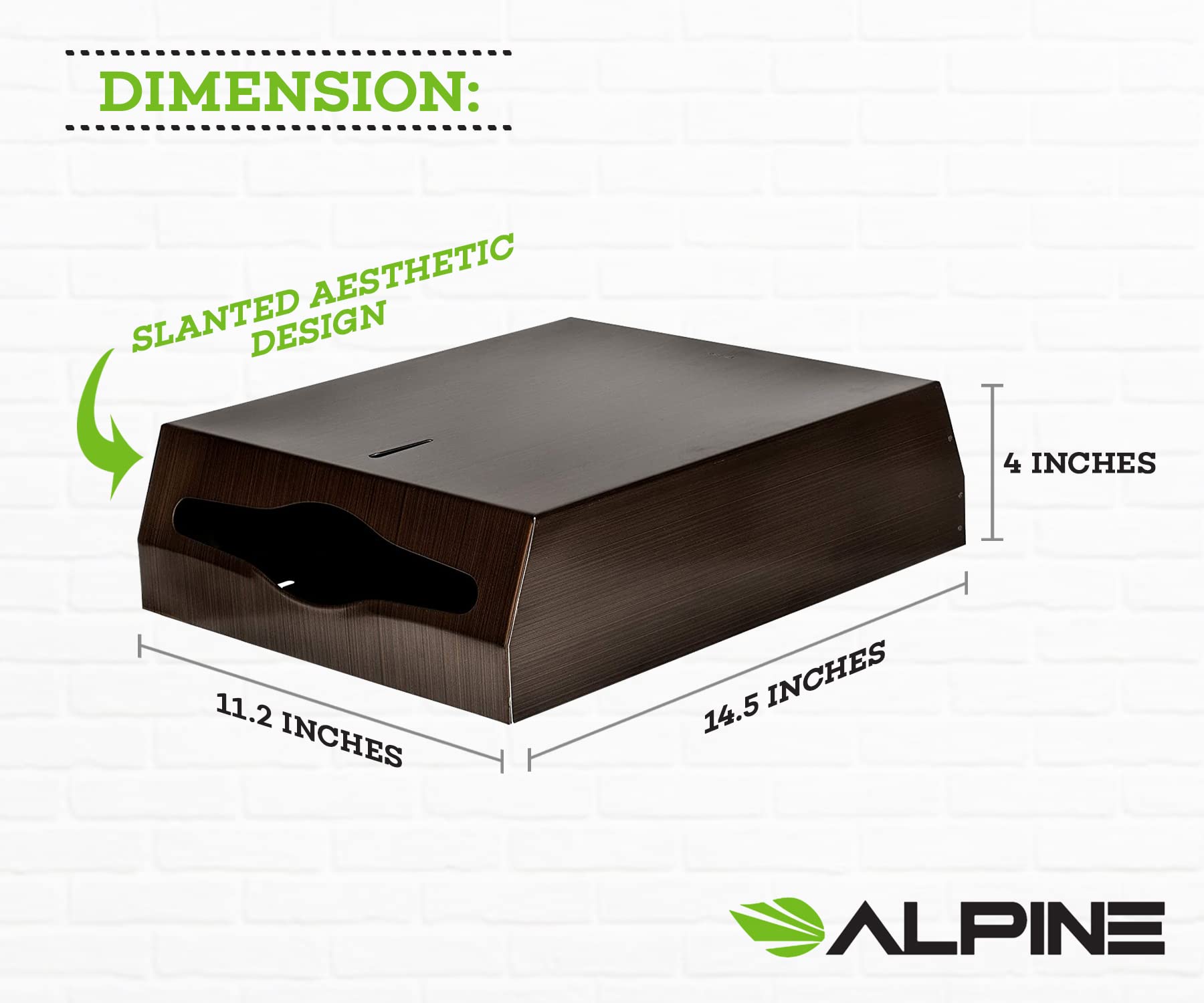 Alpine Industries C-Fold/Multifold Paper Towel Dispenser - Holds 400 C-Folds or 525 Multifold Tissues - Stainless Wall Mount Tissue Holder for Home & Office Countertop & Restroom  - Like New