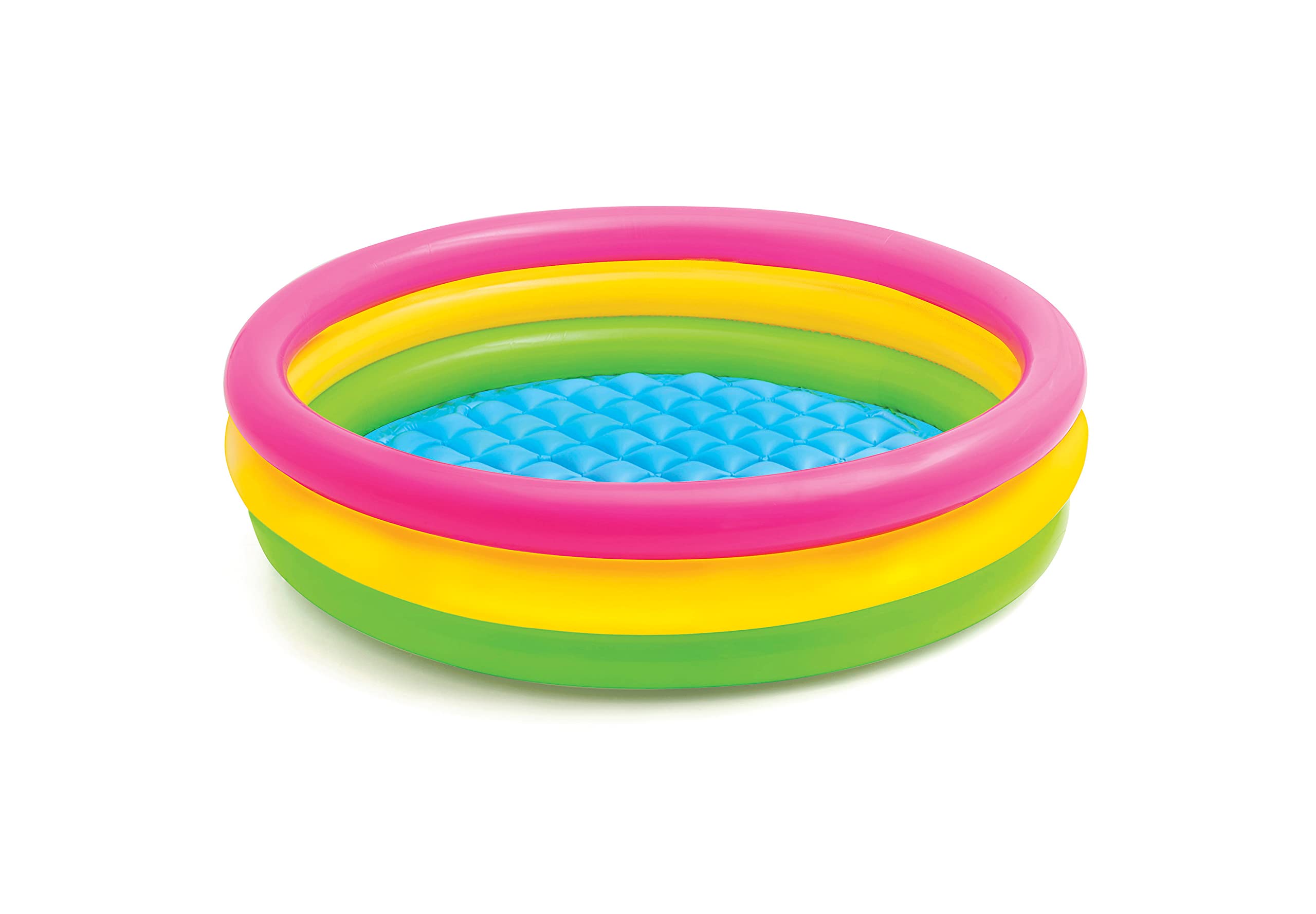 Intex Sunset Glow Inflatable Pool: 58in x 13in - 3 Ring Soft Floor - 73 gal Capacity - Repair Patch Included  - Like New