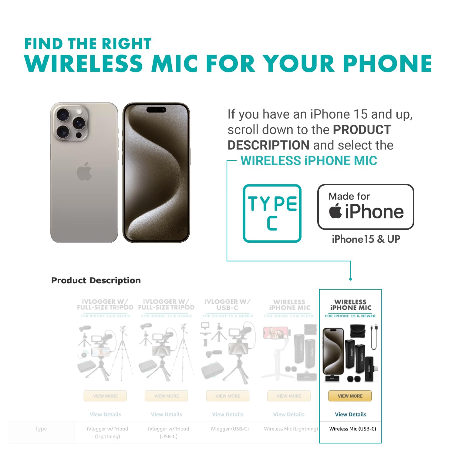 Movo Wireless Mini DI Duo Wireless Microphone for iPhone - iPhone Microphone for Video Recording with Clip on Lavalier Microphone for iPhone 10 HR Battery 164FT Range, Wireless Mic for iPhone  - Good