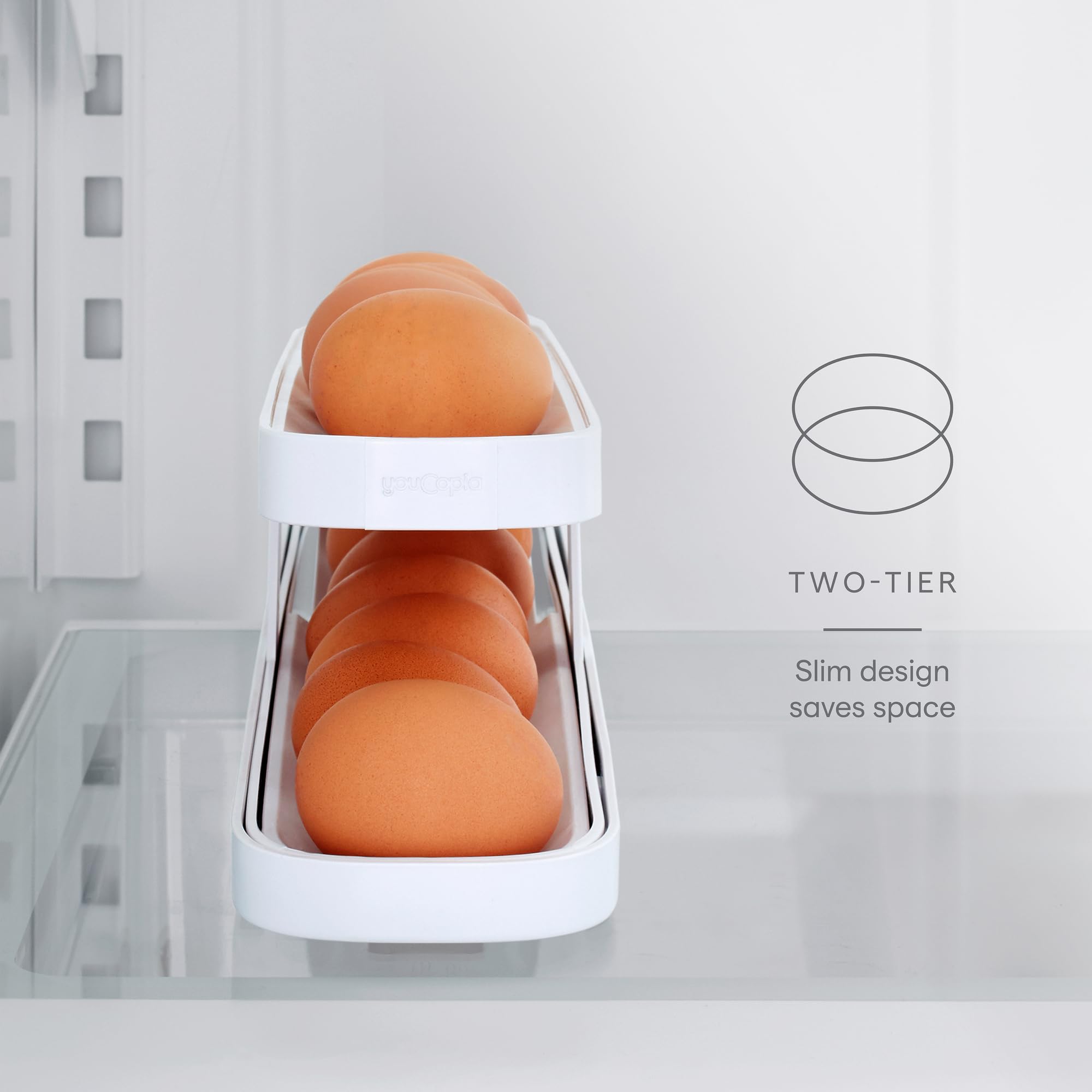 YouCopia FridgeView Rolling Egg Holder  - Like New