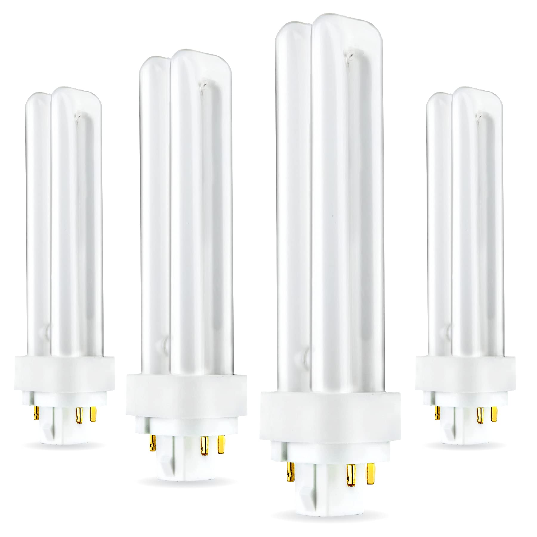 (4 Pack) PLC-13W 835, 4 Pin G24q-1, 13 Watt Double Tube, Compact Fluorescent Light Bulb, Replaces Philips 38327-3, GE 97596 and Sylvania 20671  - Good