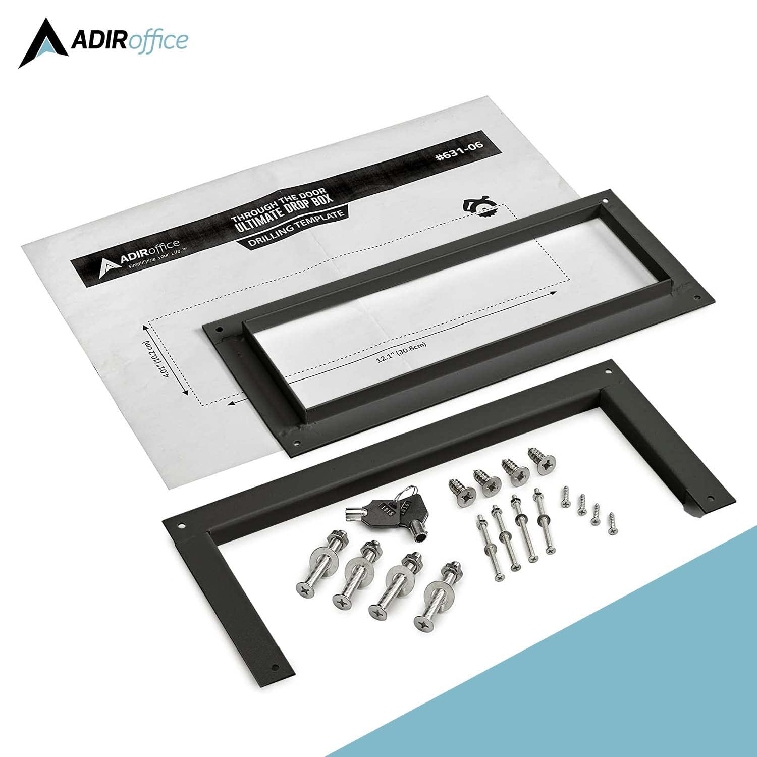 AdirOffice Through-The-Door Safe Locking Drop Box  - Like New