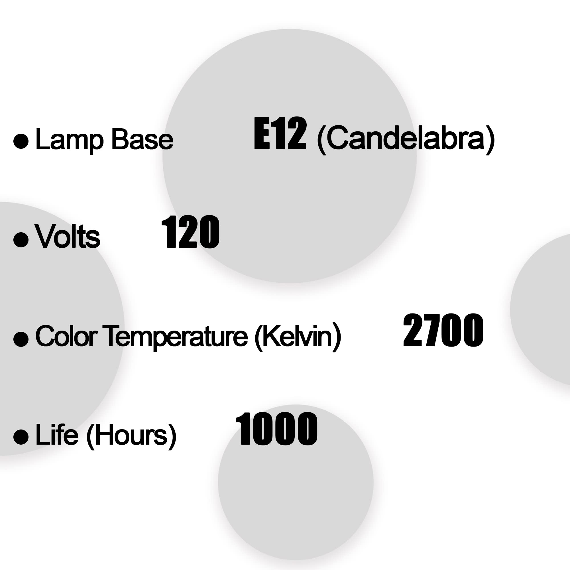 DYSMIO T6 Tubular Candelabra Base - E12 Frosted Dimmable Incandescent Light Bulb - Pack of 6  - Like New