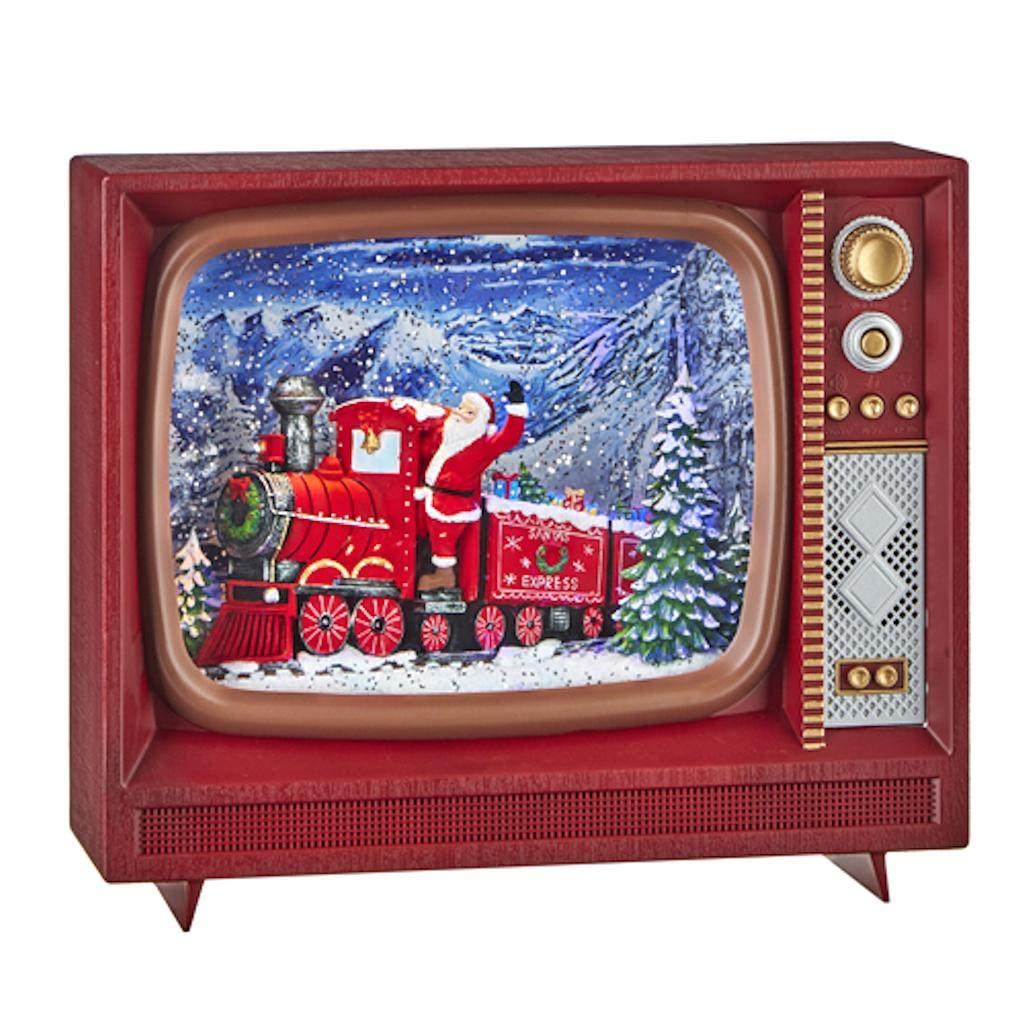 Raz 4000777 Santa Express Musical and Lighted Water TV, 10 Inches, Multicolor  - Very Good