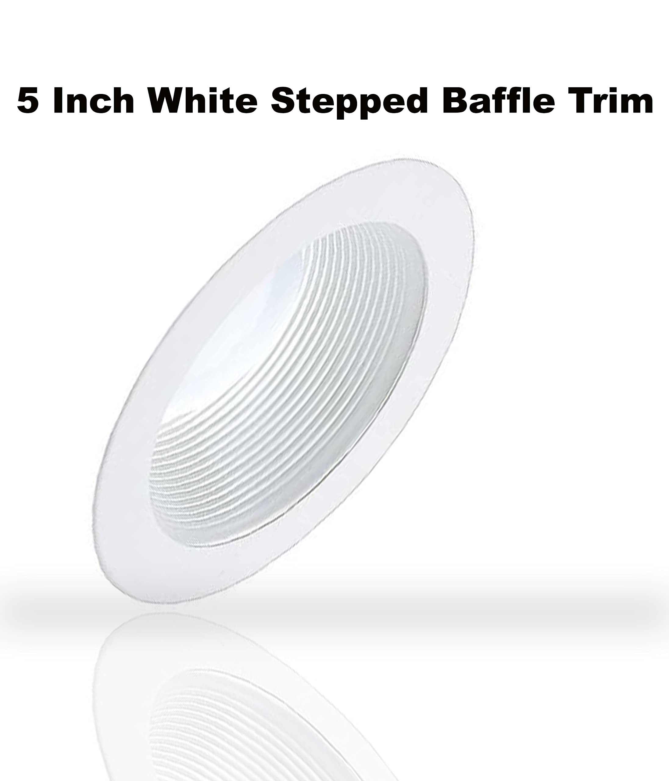 5 Inch White Baffle Trim  - Acceptable