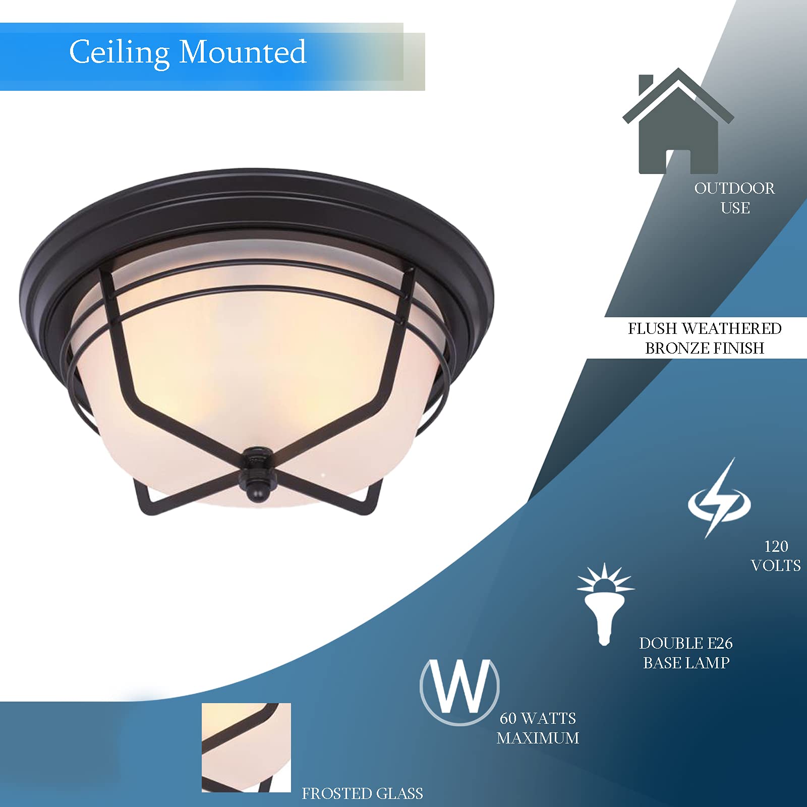 Ciata Lighting Flush Mount Outdoor Fixture  - Like New