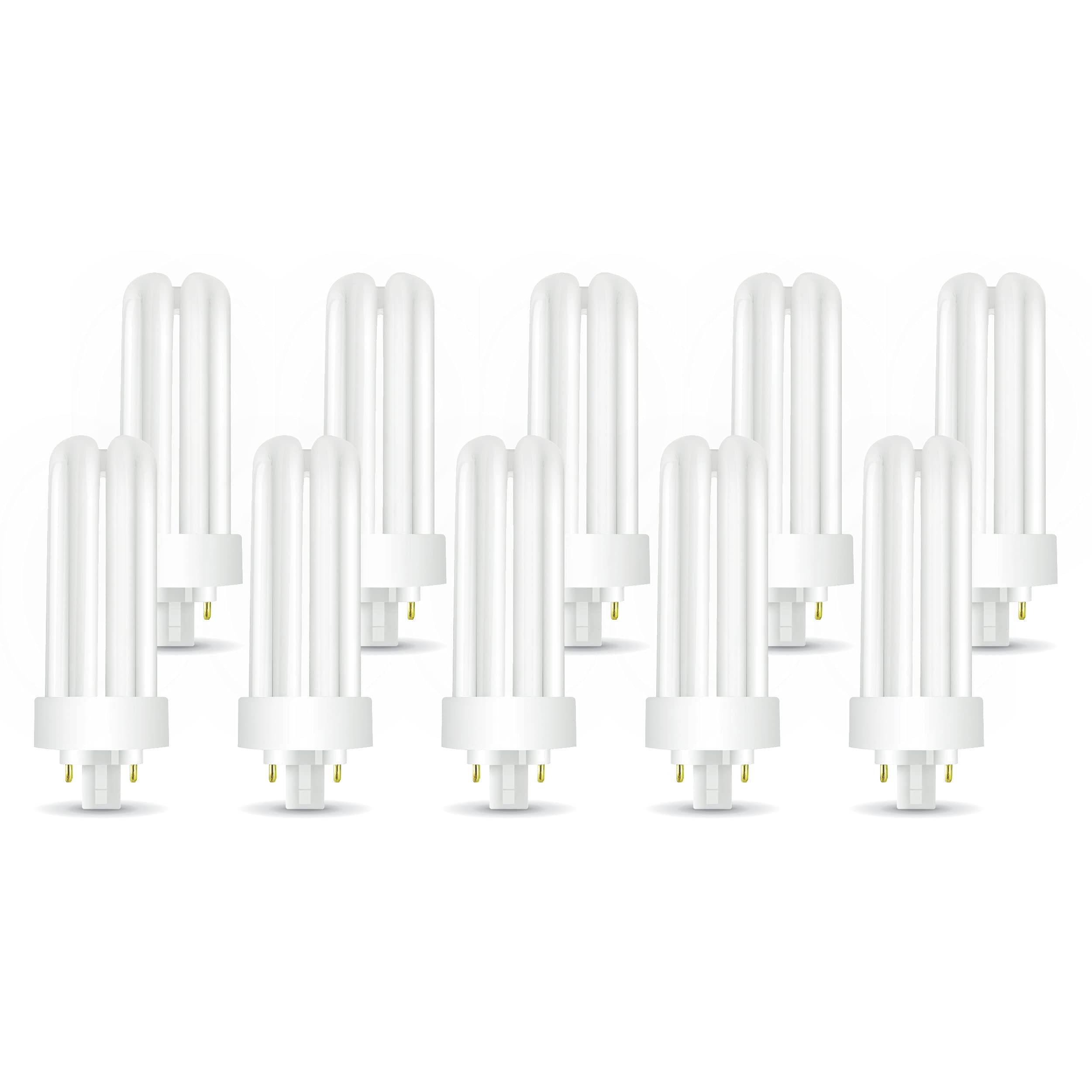 Circle (10 Pack) PLT-26W 865, 4 Pin GX24q-3, 26 Watt Triple Tube Compact Fluorescent Light Bulb  - Acceptable