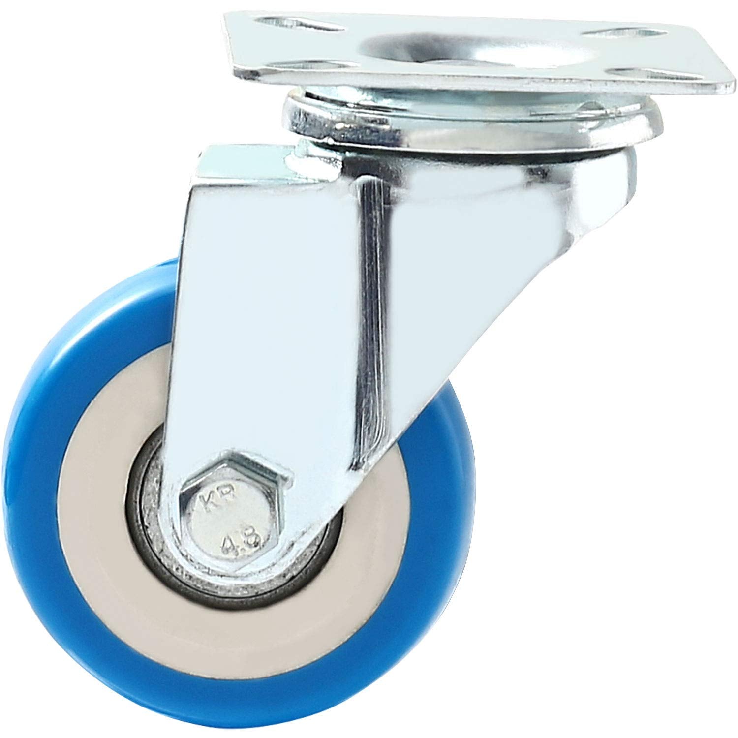 FactorDuty 24 Pack Caster Swivel Plate On Blue Polyurethane Wheels 1500 Lbs  - Very Good