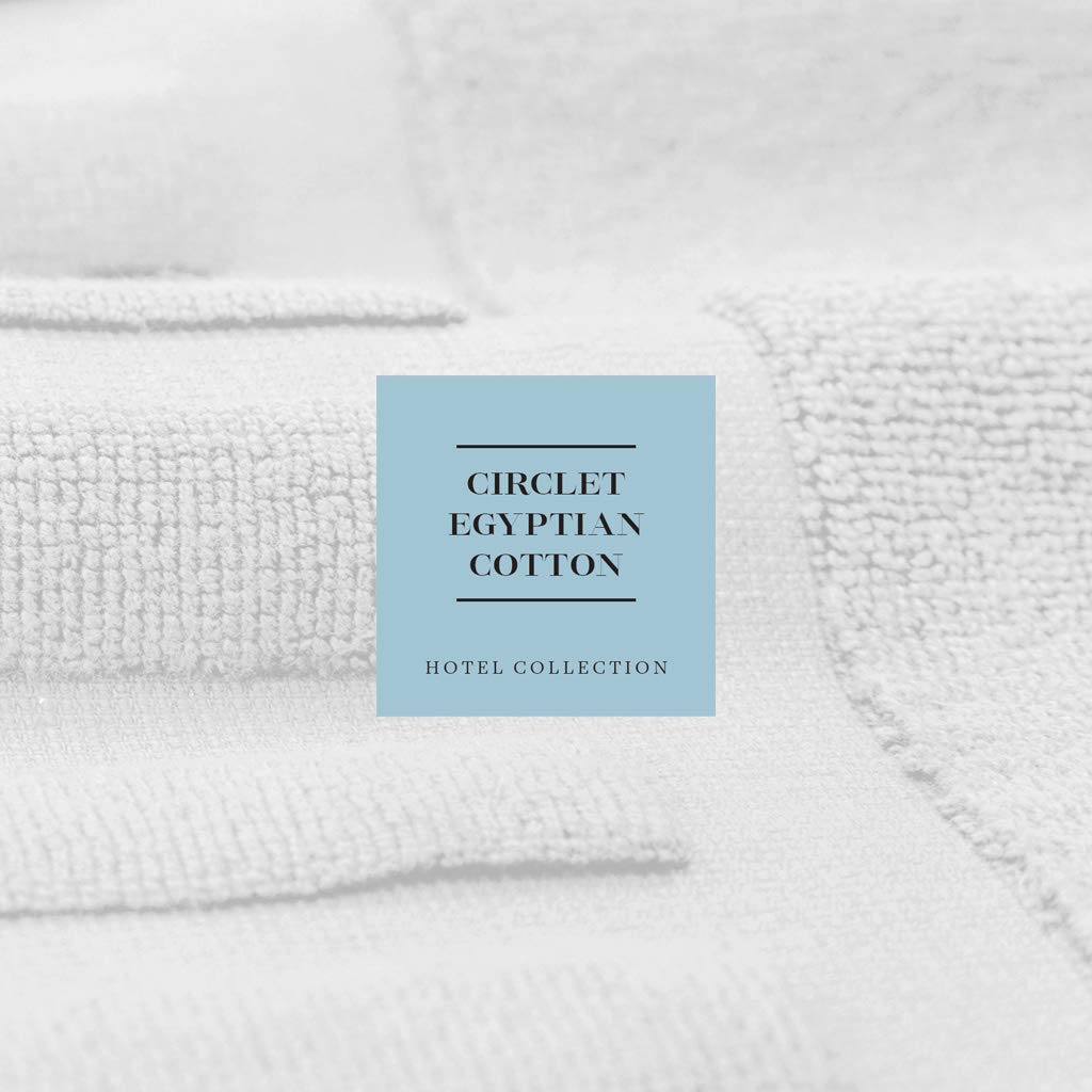 White Classic Luxury Bath Mat Floor Towel Set - Absorbent Cotton Hotel Spa Shower/Bathtub Mats [Not a Bathroom Rug] 22"x34" | 2 Pack  - Good