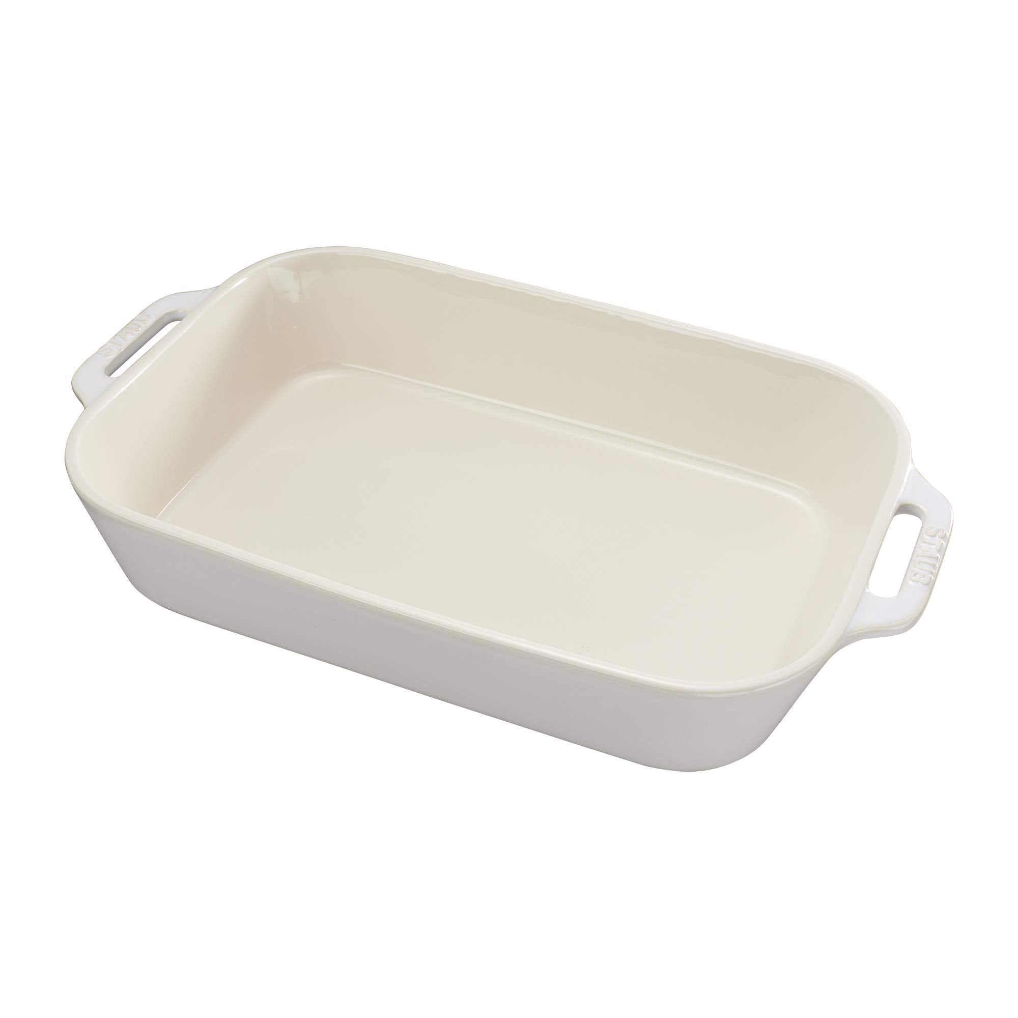 STAUB Ceramics Rectangular Baking Dish, 13x9-inch, Rustic Ivory  - Like New