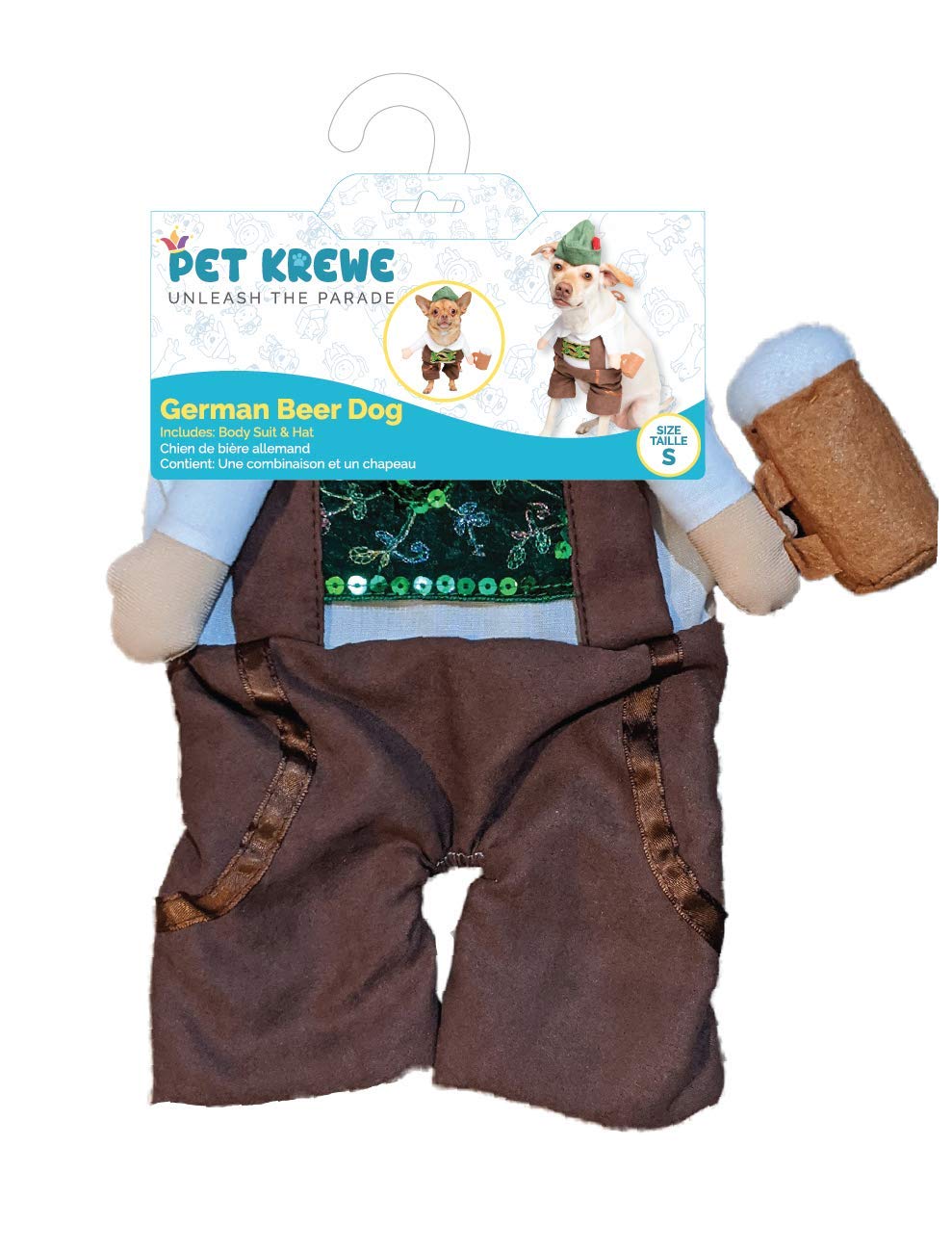 Pet Krewe German Oktoberfest Dog Costume & Cat Costume Medium - Barktoberfest Halloween Dog Costume - Perfect for Halloween, Christmas Holiday, Parties, Photoshoots, Gifts for Dog & Cat Lovers  - Like New