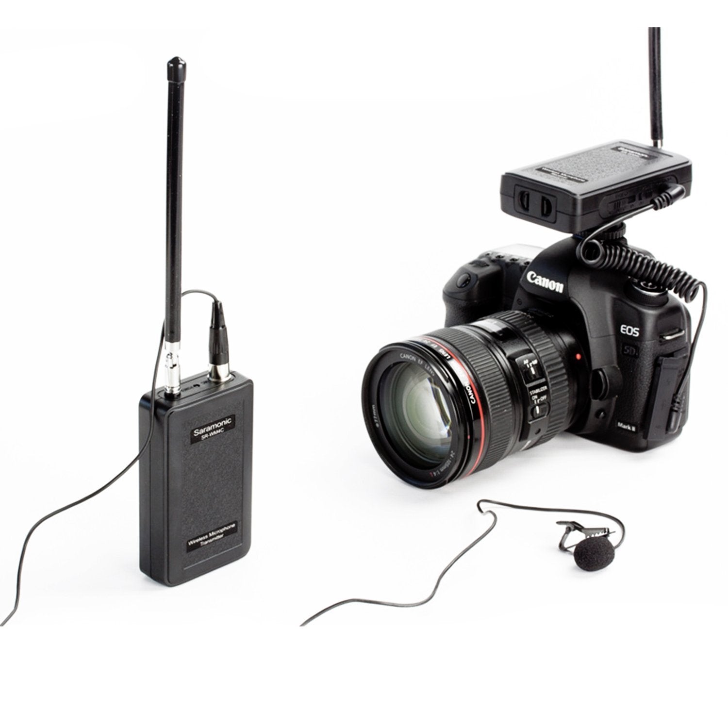 Saramonic SR-WM4C Wireless Lavalier Microphone System for Canon 6D 600D 5D2 5D3 Nikon D800 Sony DV DSLR Camcorders  - Very Good