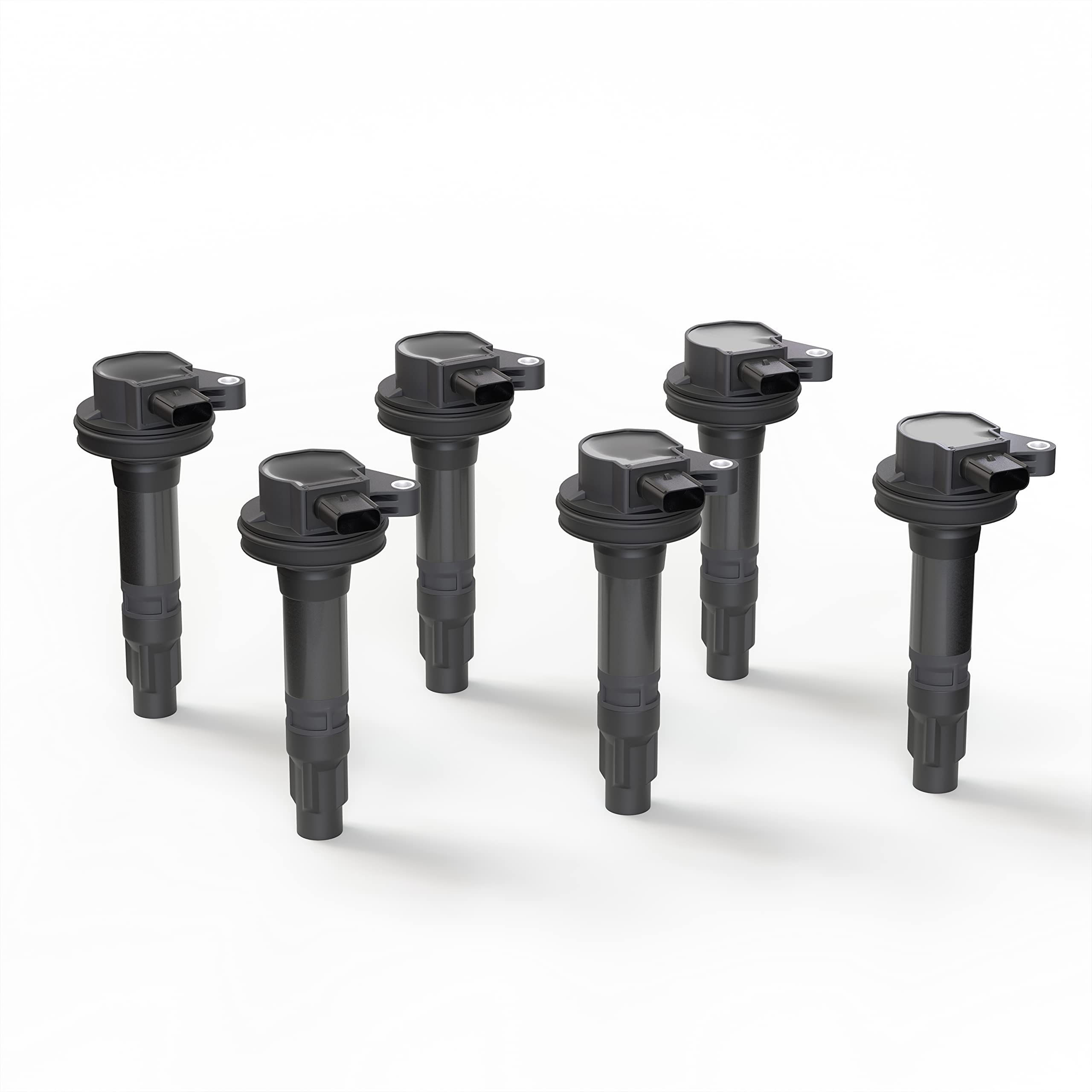 Ignition Coil Pack Set of 6 - Compatible with Ford, Mercury, Mazda & Lincoln Vehicles - 3.5L, 3.7L V6 Edge, F150, Explorer, Mustang, Taurus X, MKZ - Replaces 7T4E-12A375-EE, DG520, 7T4Z12029E, DG-520  - Very Good