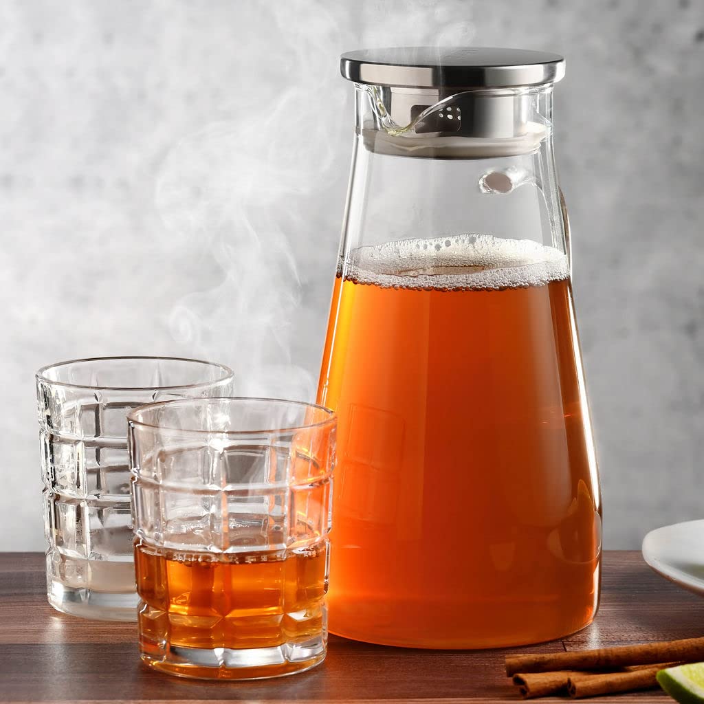 Glass Pitcher with Lid  - Like New