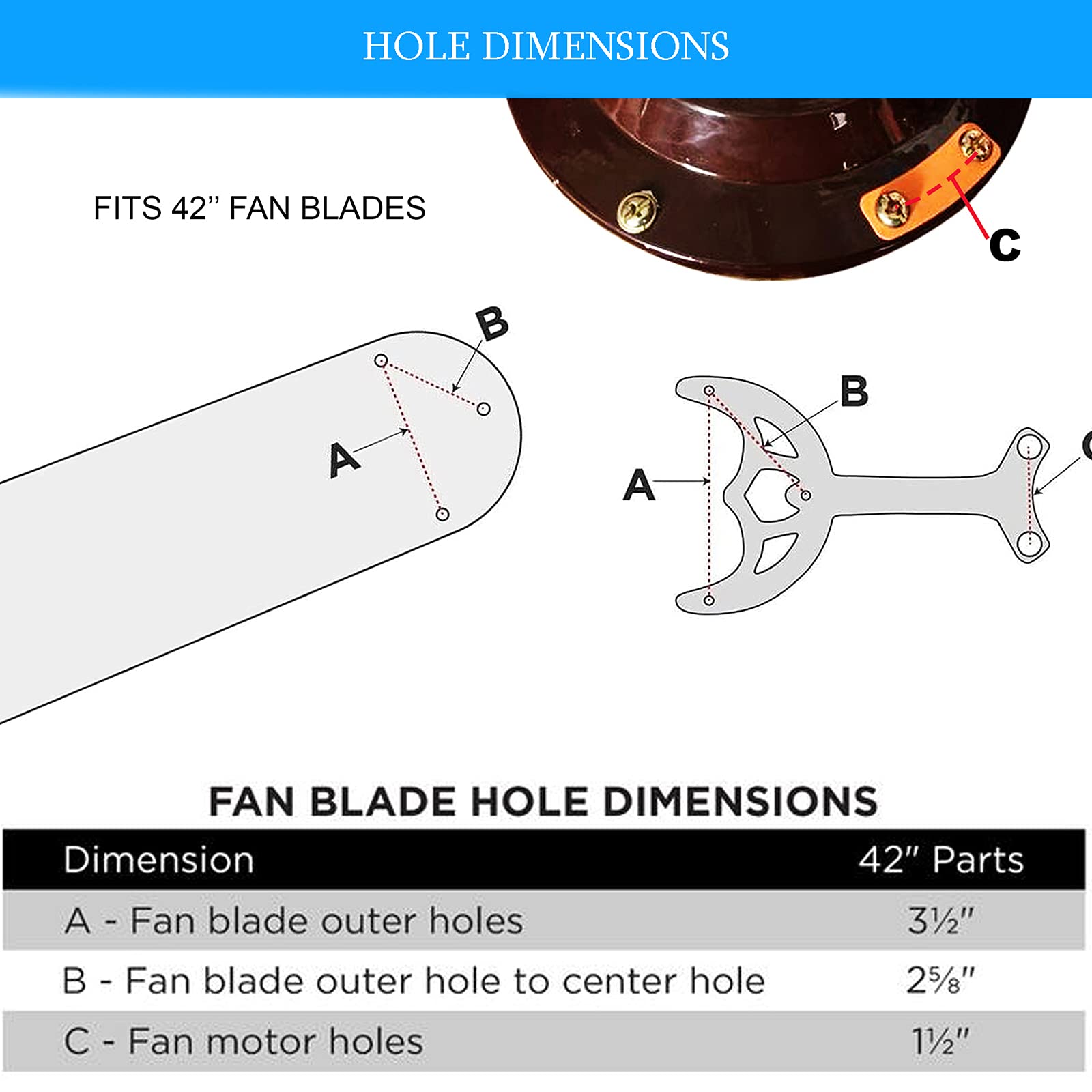 Ceiling Fan Blade Arms  - Like New