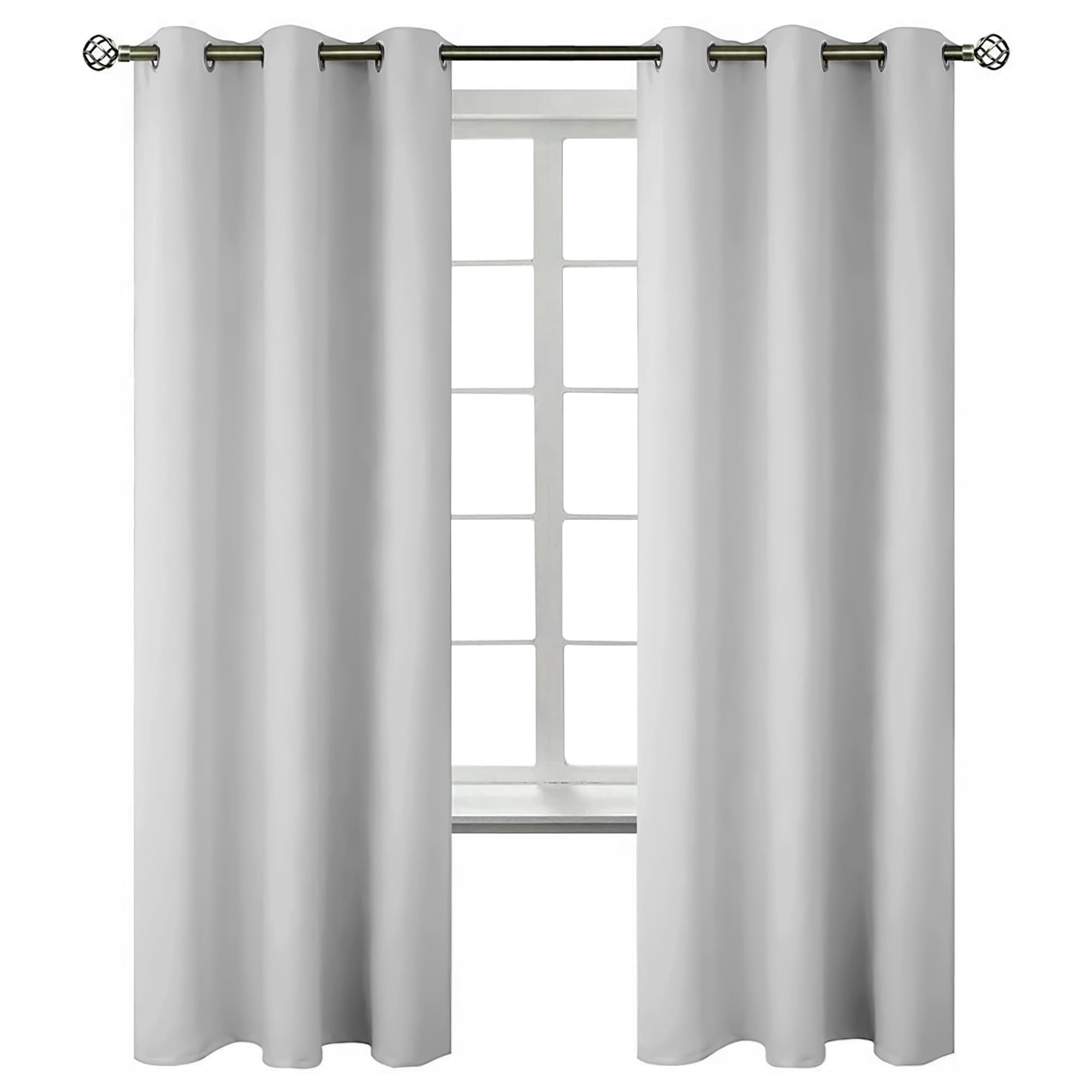 White Classic Blackout Curtains  - Acceptable