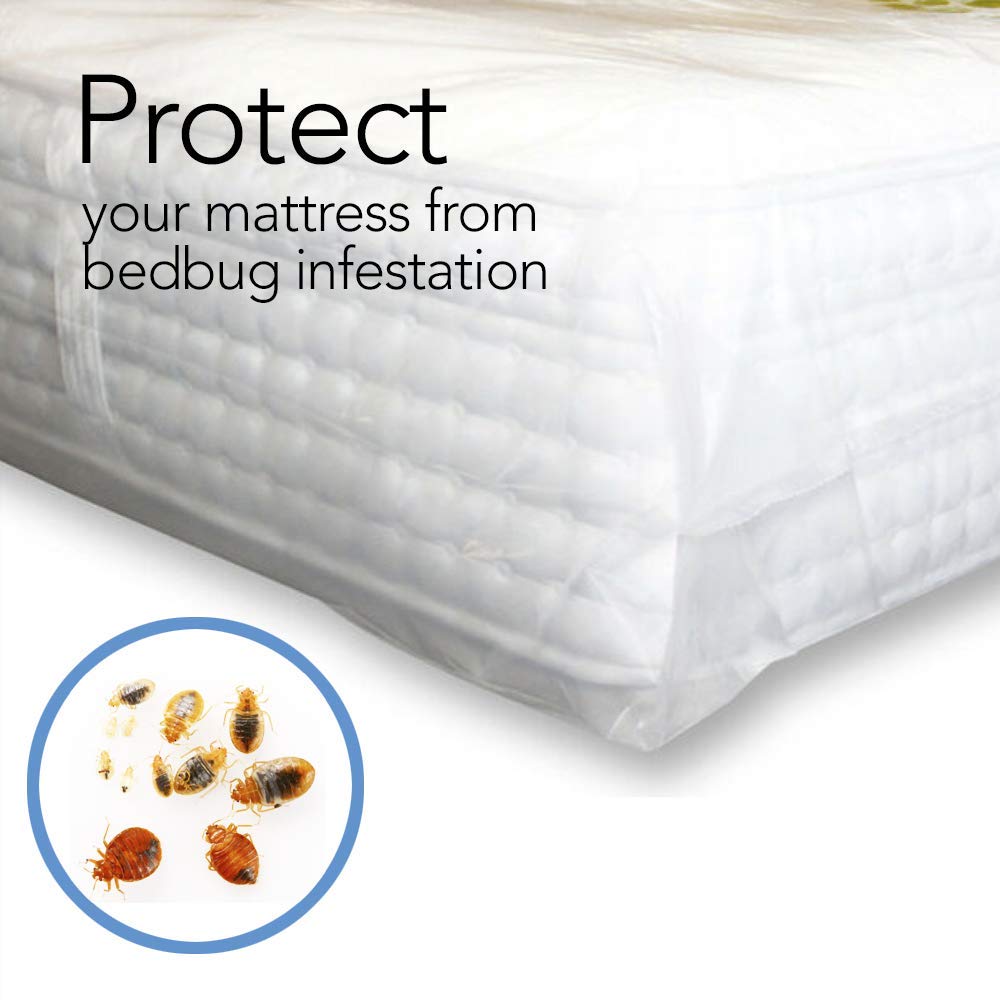 Resilia Mattress Bag for Moving and Storage � Twin, 39 x 10 x 105 Inches, Heavy-Duty 4mm Thick Bag, Clear Polyethylene, Made in the USA  - Like New