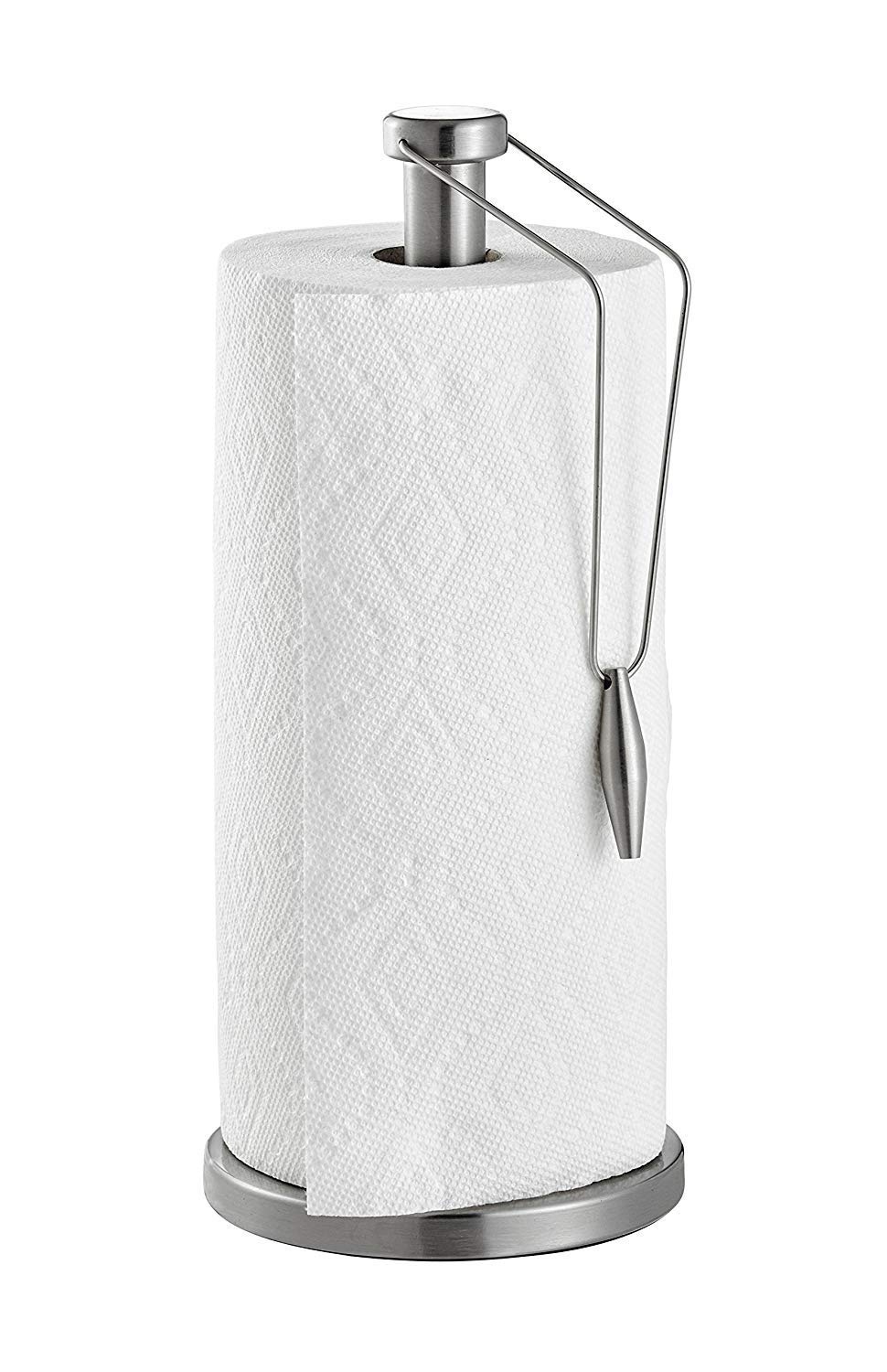 Alpine Countertop Paper Towel Holder Stand - Standing Paper Towel Holder Roll Dispenser for Kitchen Countertop & Bathroom (Steel- Arm)  - Good