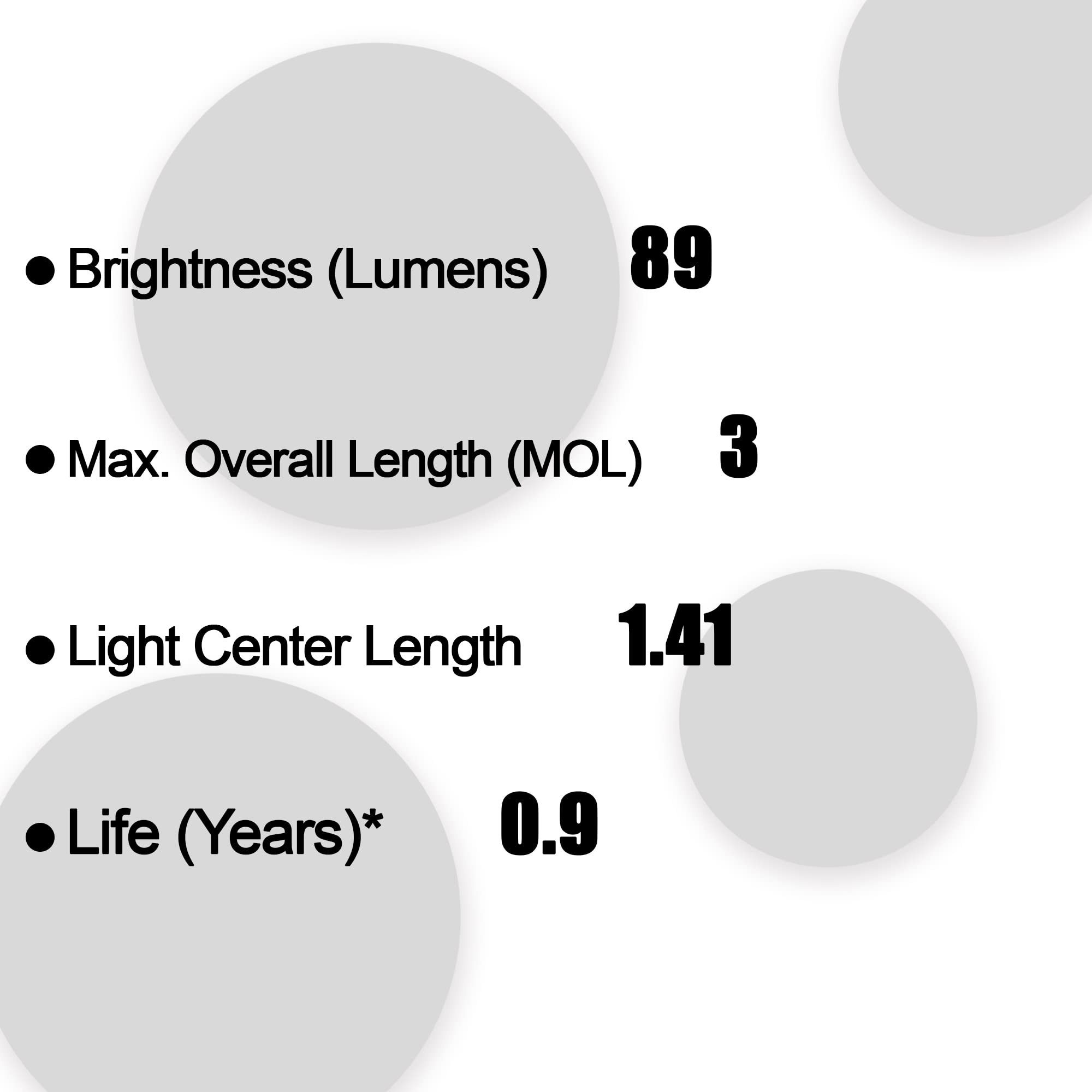 DYSMIO T6 Tubular Candelabra Base - E12 Frosted Dimmable Incandescent Light Bulb - Pack of 6  - Like New