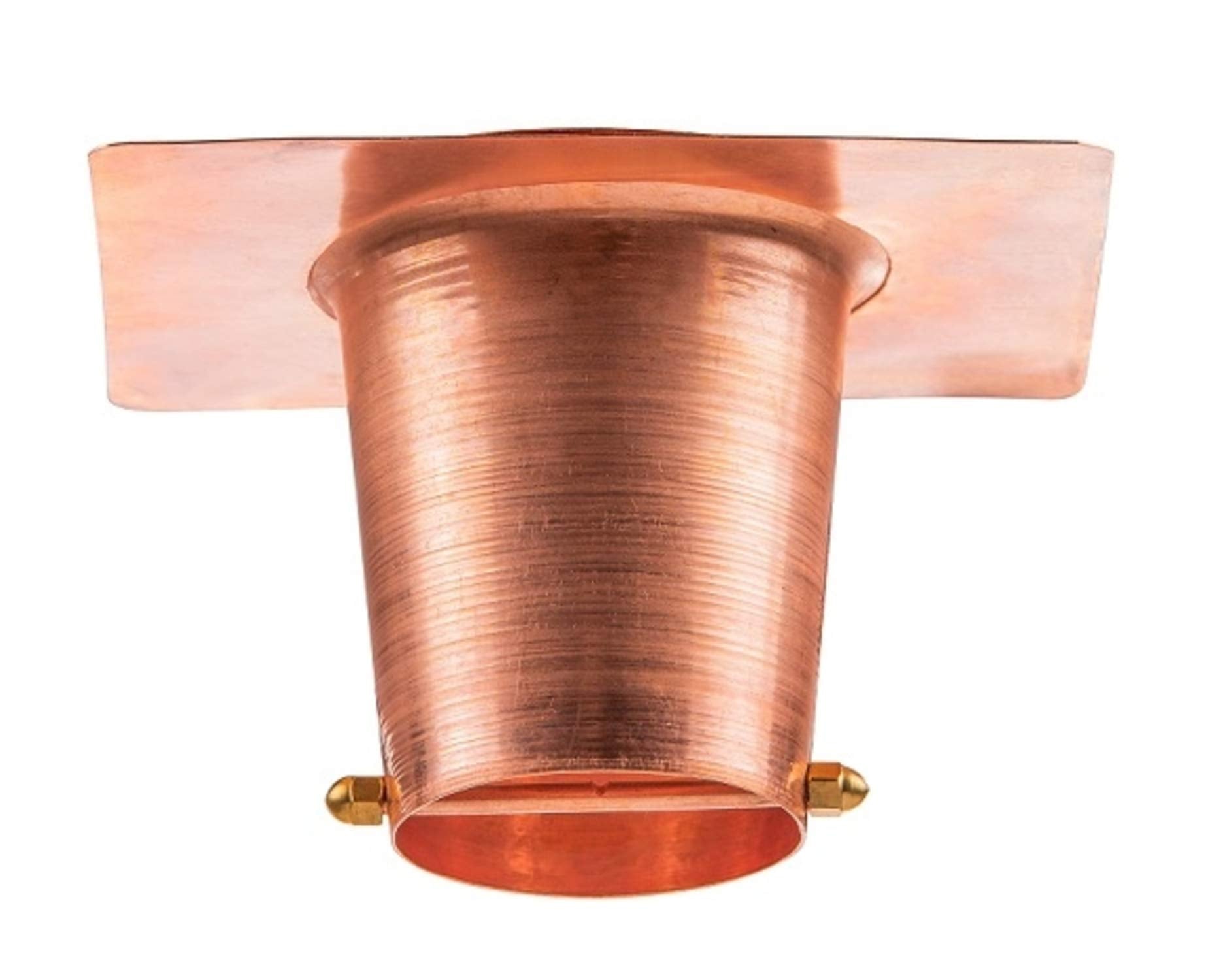 Marrgon Copper Gutter Adapter with Rain Chain Hanger Clip for Decorative Chimes, Cups & Bells Serves as 2 Inch Rain Chain Installer for Downspout Outlet & Water Diverter for Gorgeous Fountain Display  - Good