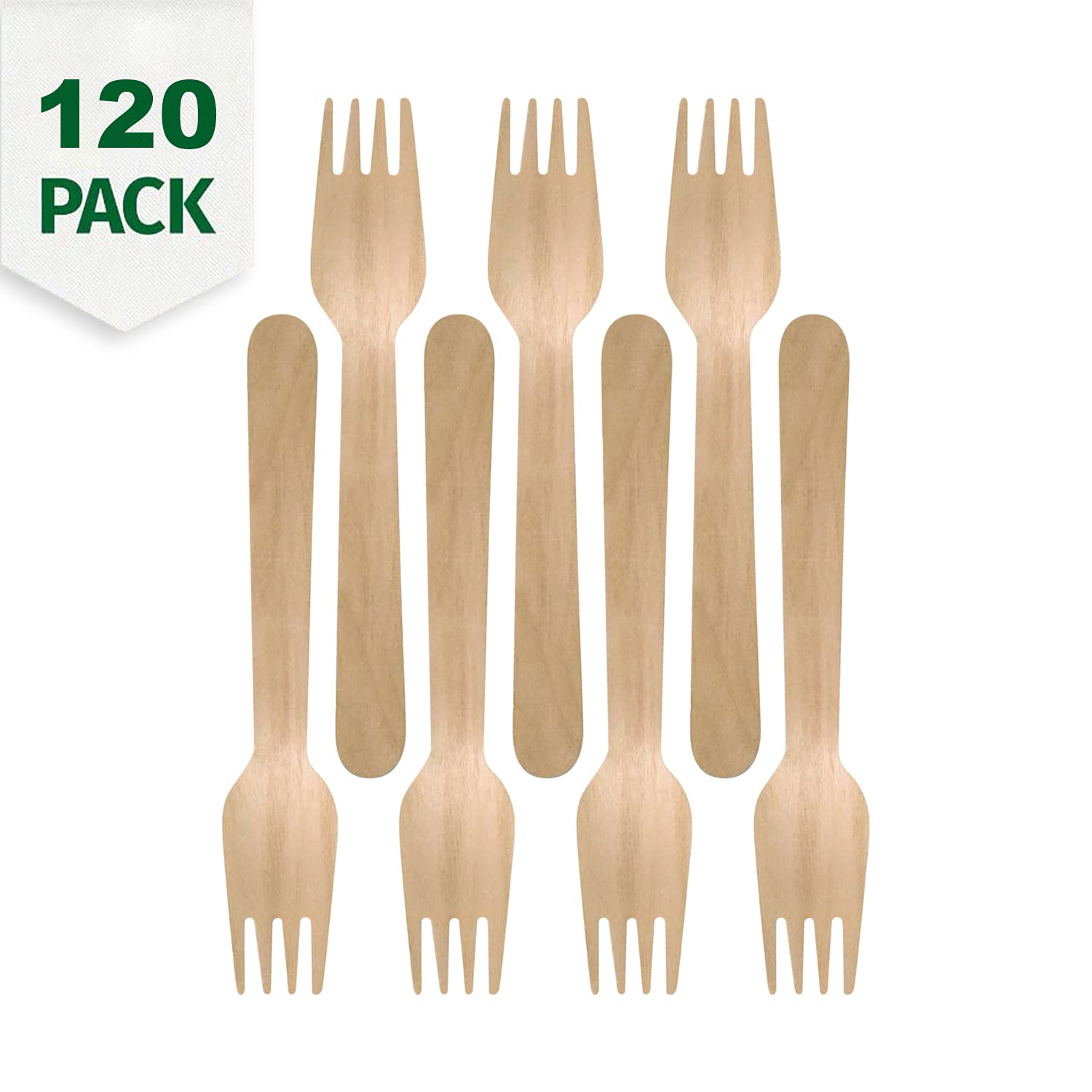 Palm Naki - Palm Leaf Disposable Plates and Matching Cutlery Value Bundle � 240 Square Plates, 10�, 7�, 4� Sets of 80 Each - with Birchwood Cutlery 120 Forks, 80 Spoons, 80 Knives  - Like New