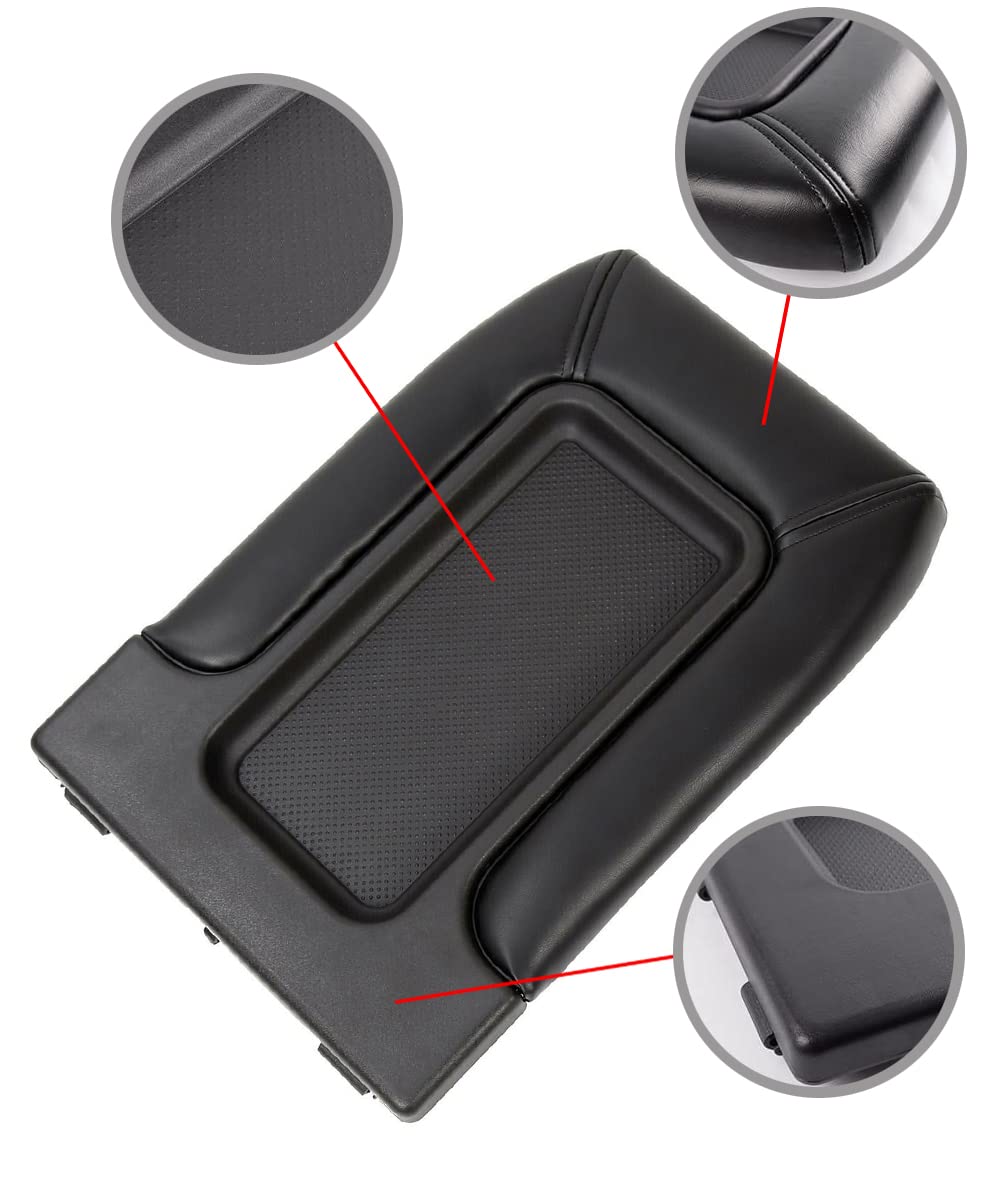 WZruibo Center Console Lid Replacement Kit Black 924-811, 19127364, 19127365, 19127366 for Chevy, GMC & Cadillac Vehicles - Silverado, Avalanche, Tahoe, Suburban, Sierra, Yukon (Black)  - Very Good