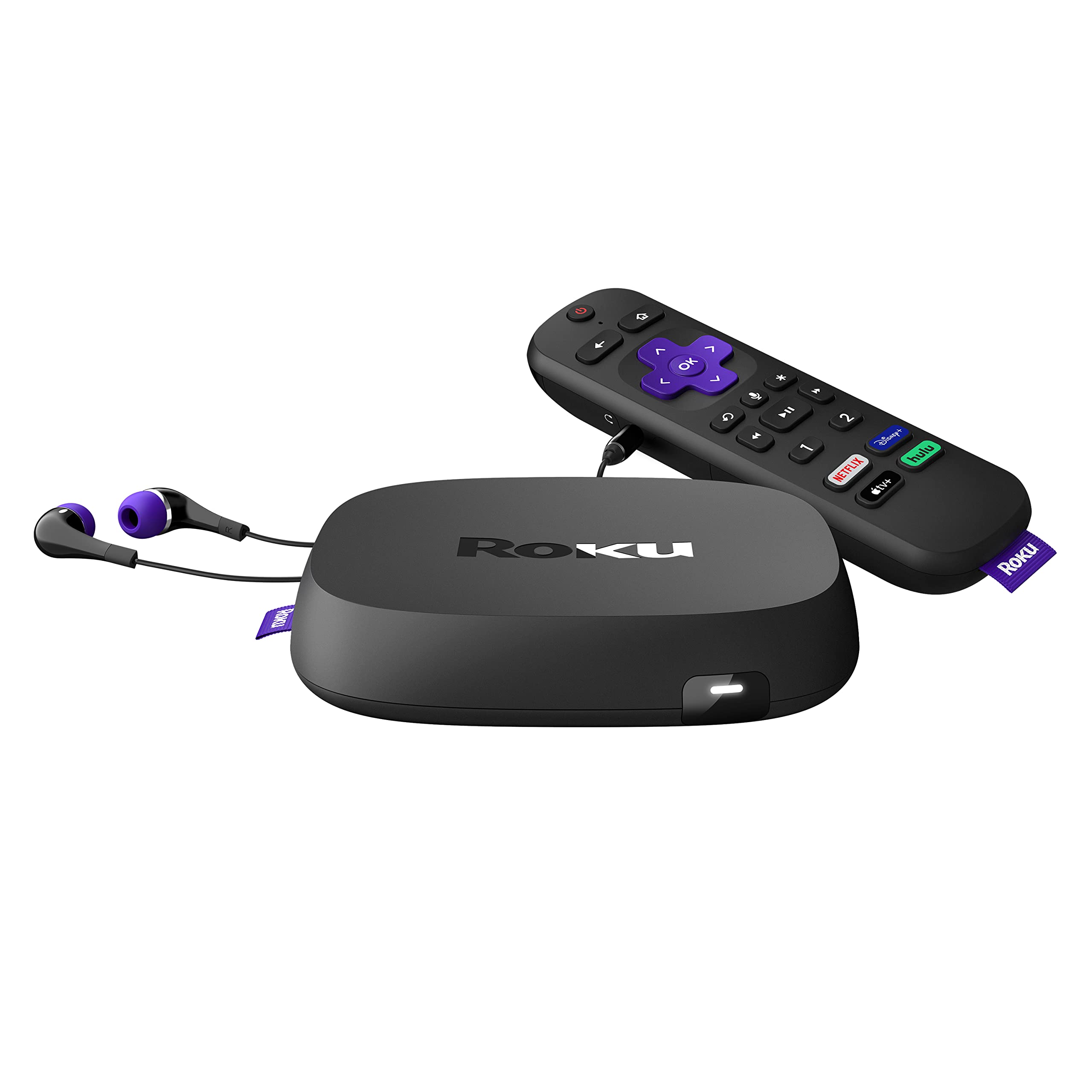 Roku Ultra | Streaming Device HD/4K/HDR/Dolby Vision with Dolby Atmos, Bluetooth Streaming, and Roku Voice Remote with Headphone Jack and Personal Shortcuts, includes Premium HDMI� Cable